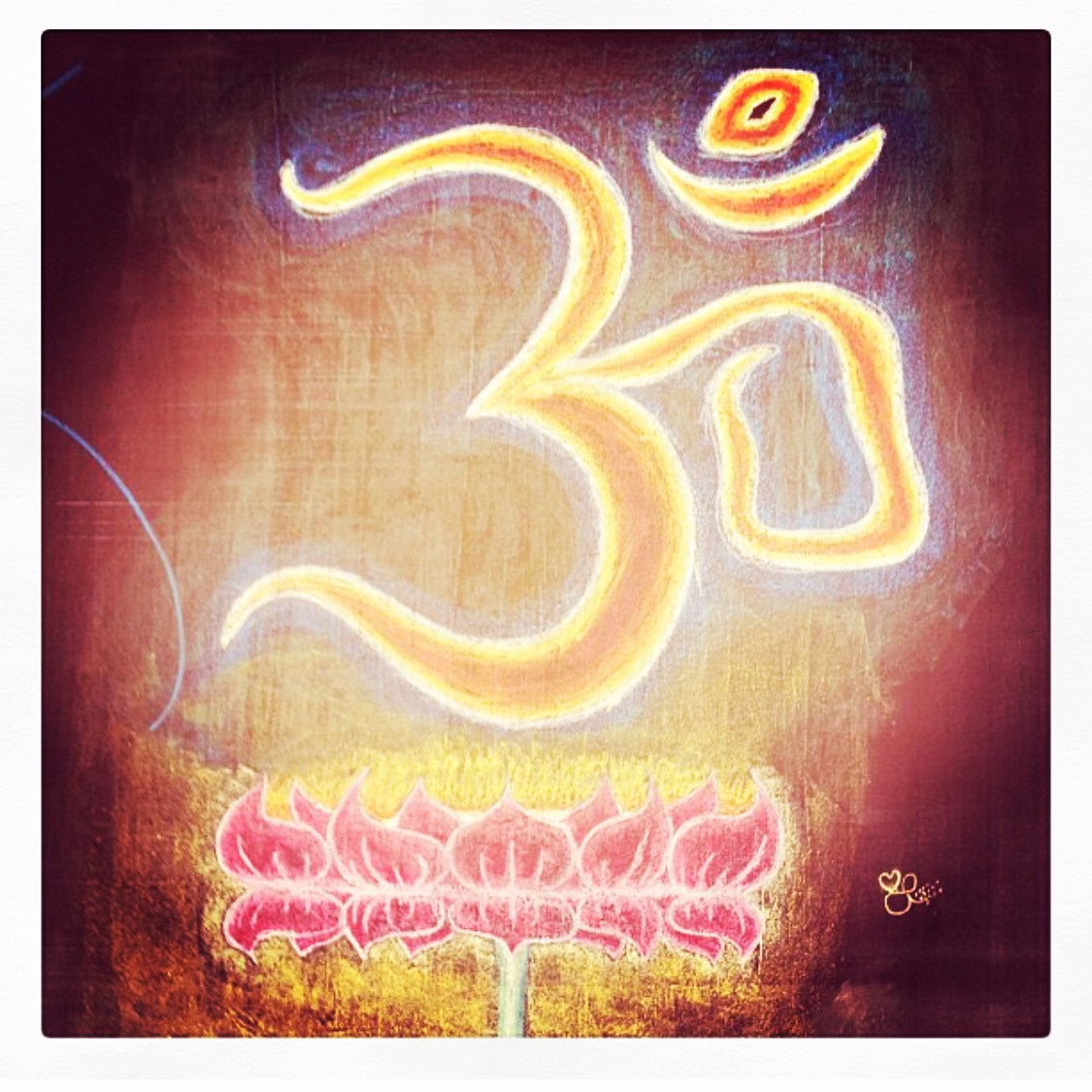 Ohm artwork with chalk by Aaron Schwaller