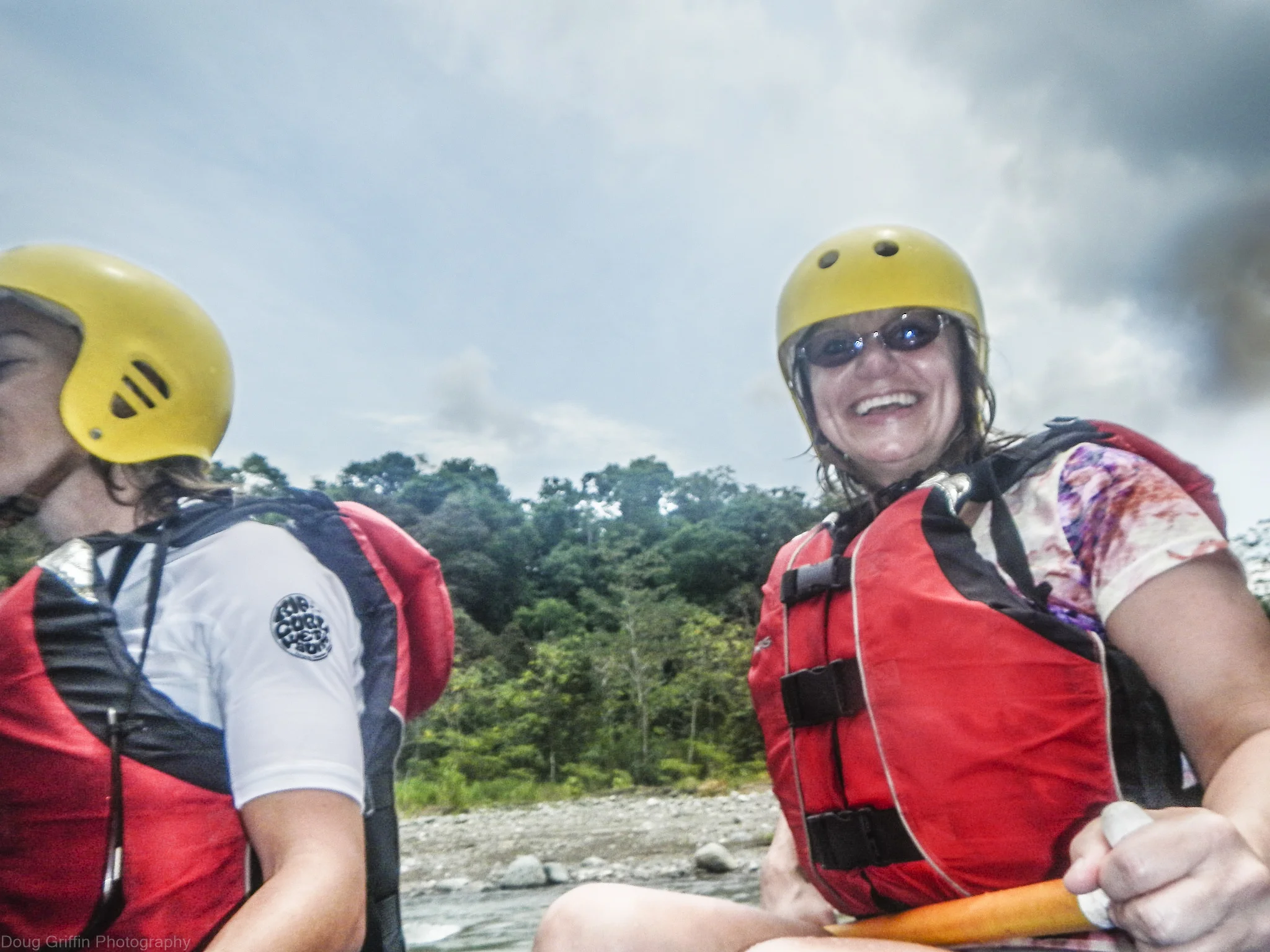 maria rafting through jungle rapids