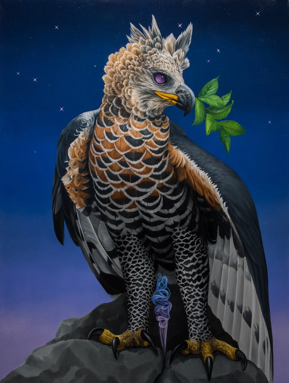 Pythia 24x18 in. (framed) Oil on wood $1800