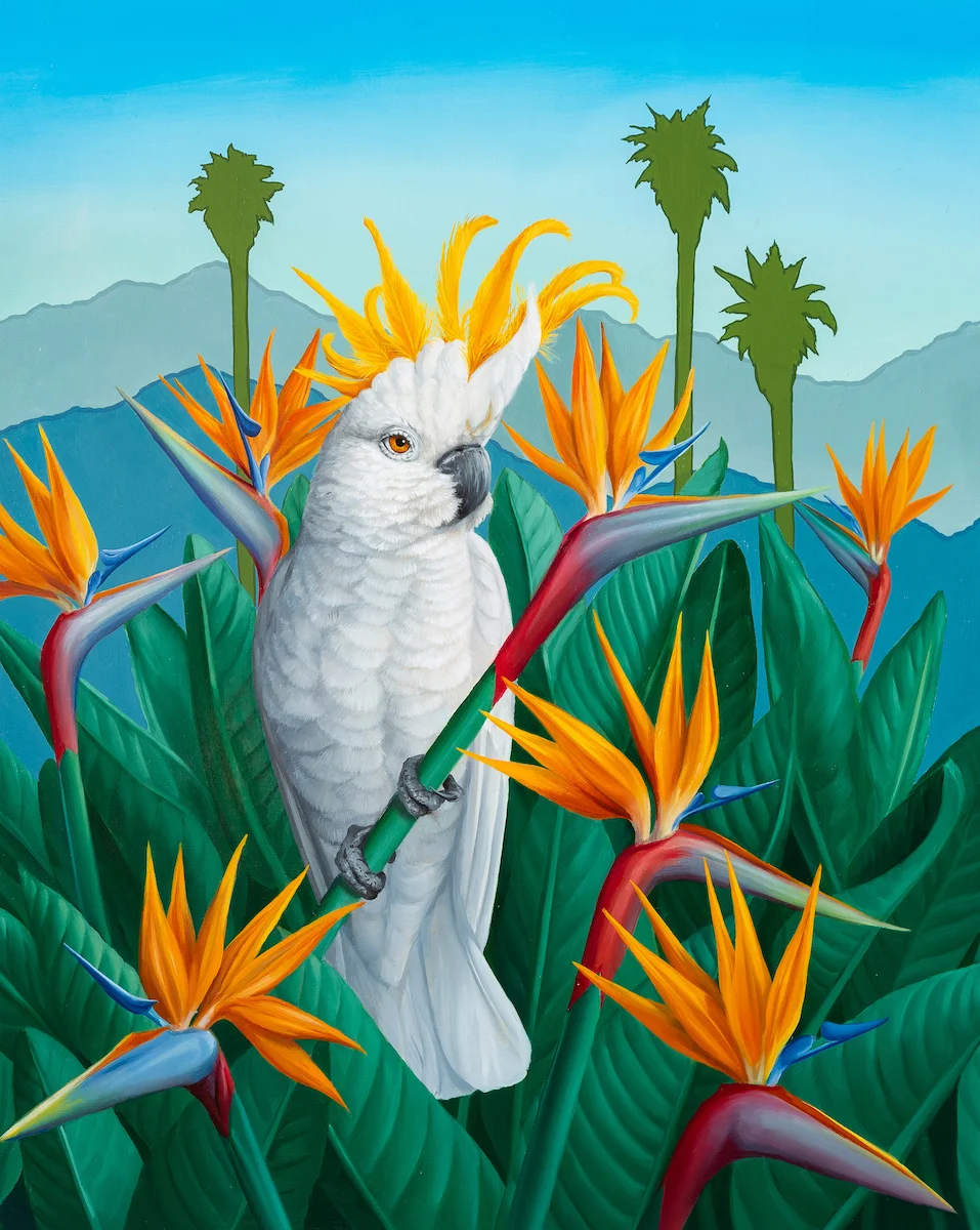 BIrd in Paradise 20 x 16 in. (wrapped profile) Oil on wood $1100