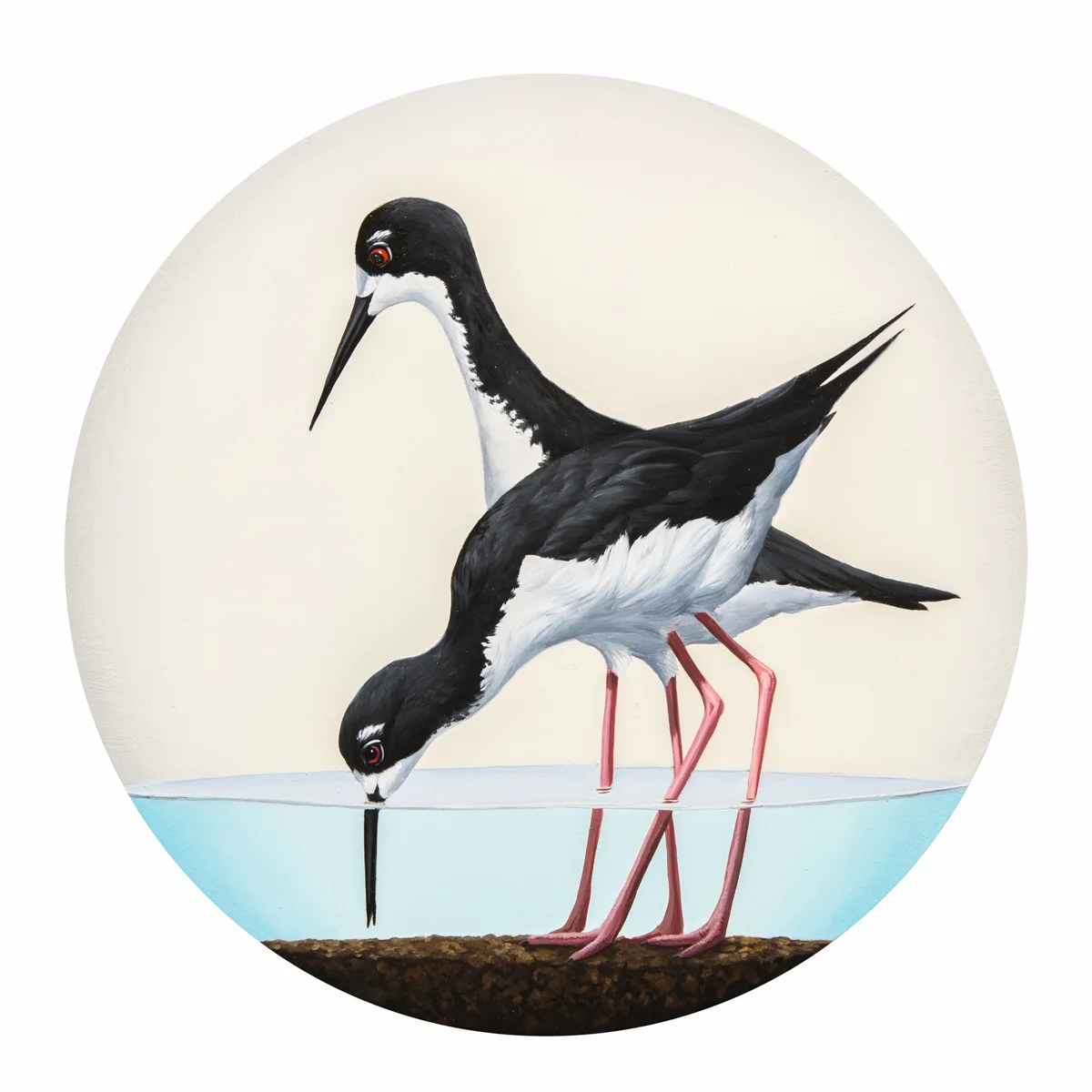 Sustenance 12” round Oil on wood $600