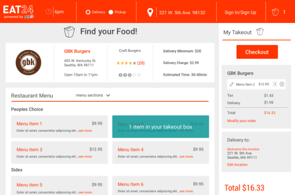 06-Menu Page with Cart 1 Item.png