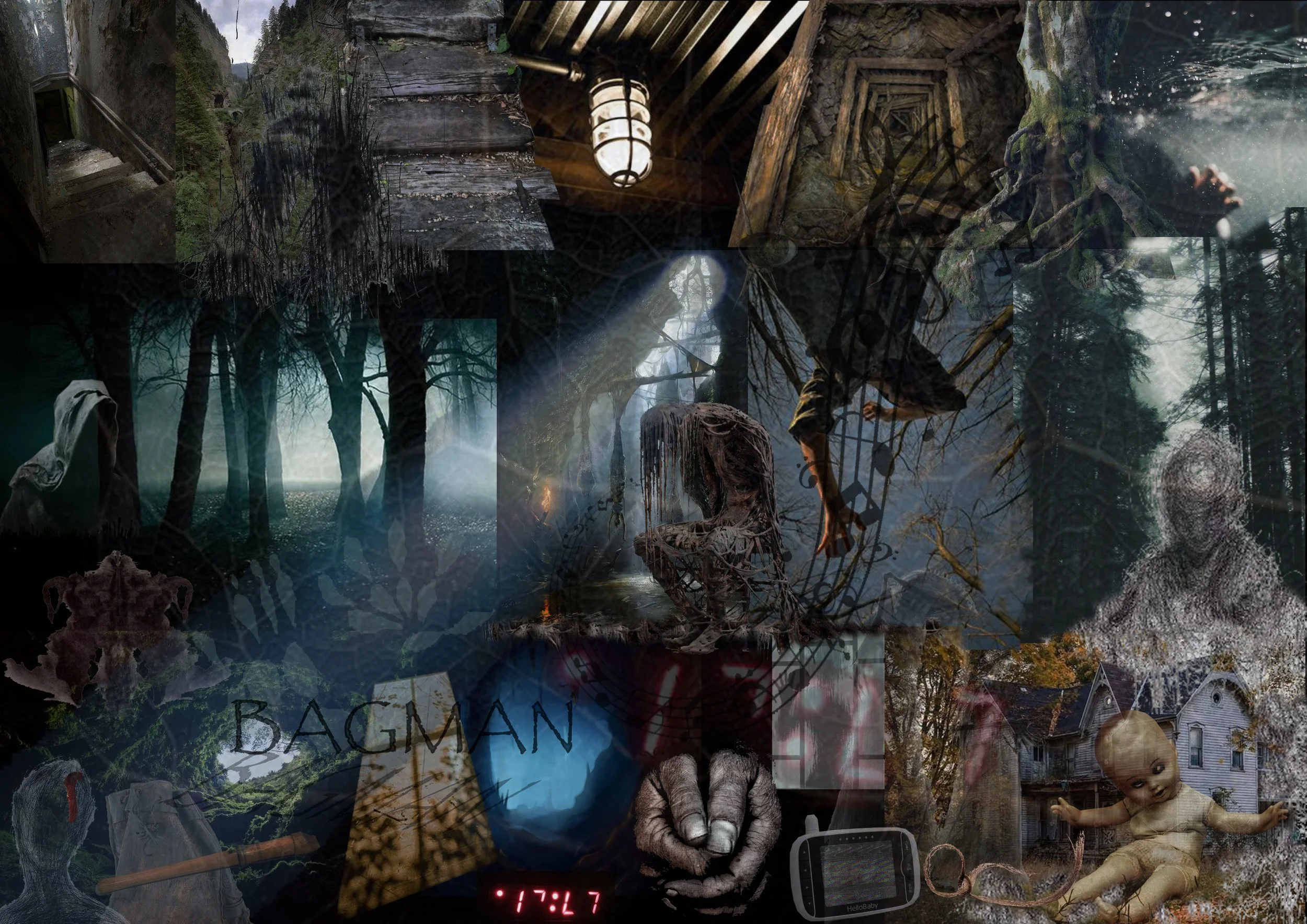collage - 1st reaction to "The Bagman" script