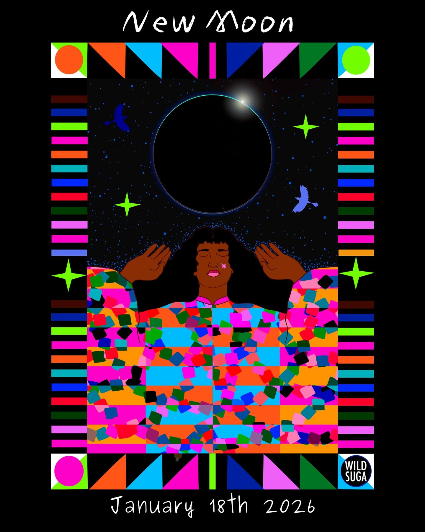 The first New Moon of 2026, setting the tone for the beginning of the lunar cycle. A time of setting new intentions for the month ahead. 🌑
#mooncycleillustrations #newnoon #newmoonjan2026