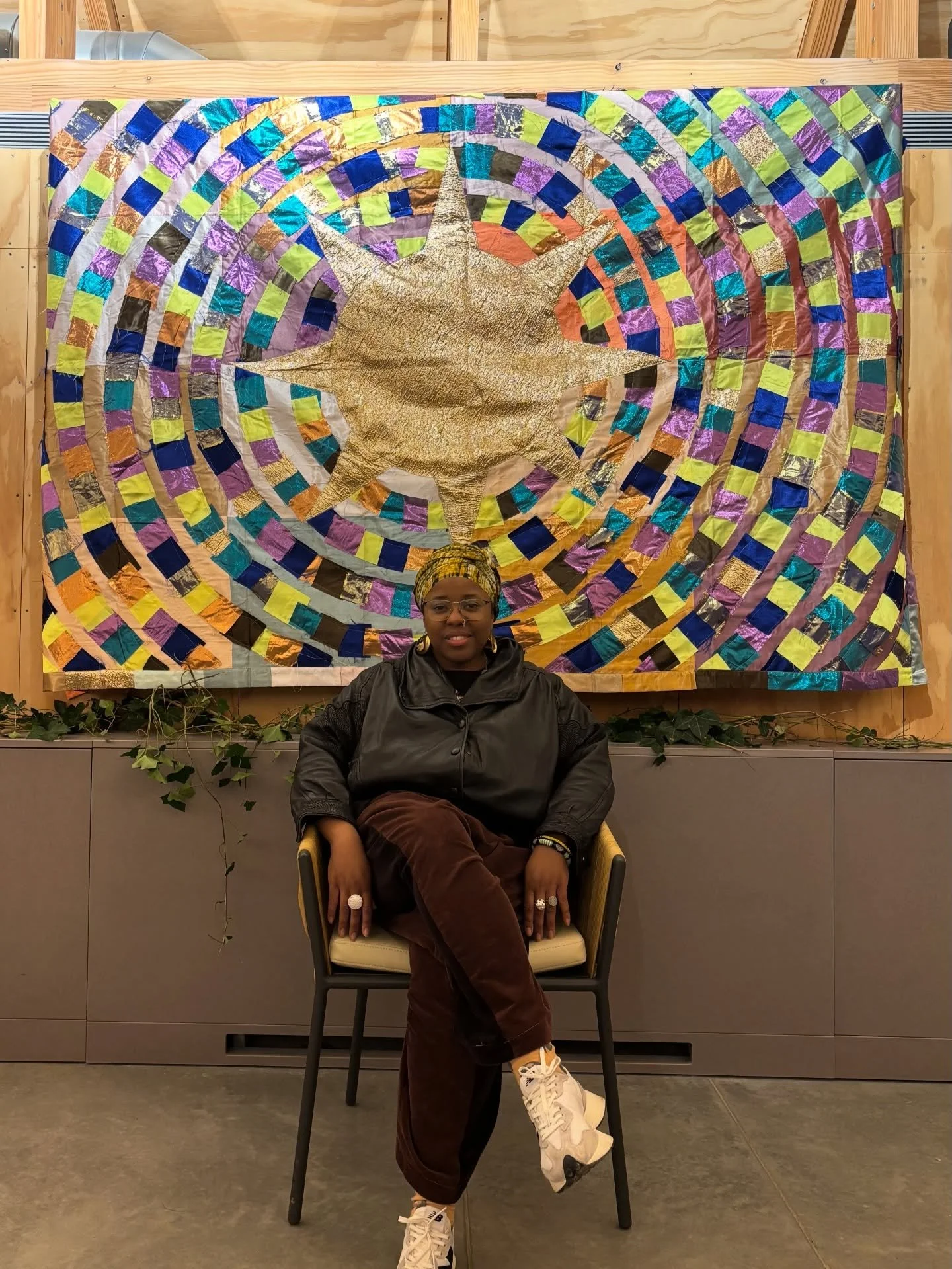 I brought my tapestries and soundscapes to @omvedgardens last night as apart of their Friday late Artist of the month. It was such an honour, thanks to the install by Diva &amp; corrie who made my work look awesome in the barn, and @soletdemi for con