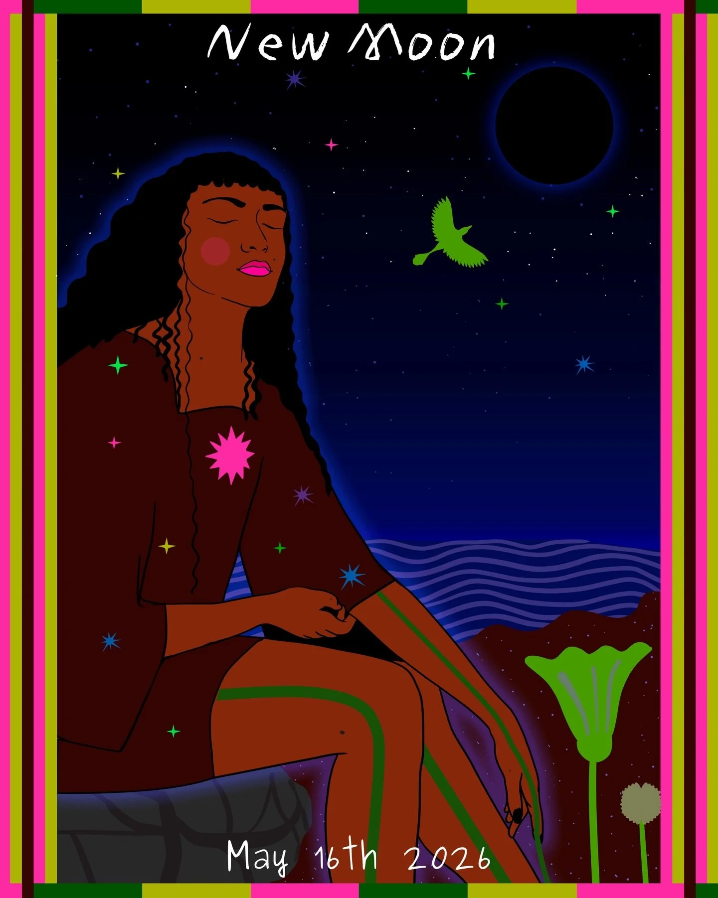 New moon energy: soft, powerful, and transforming ✨

#moonillustrations #Wildsuga