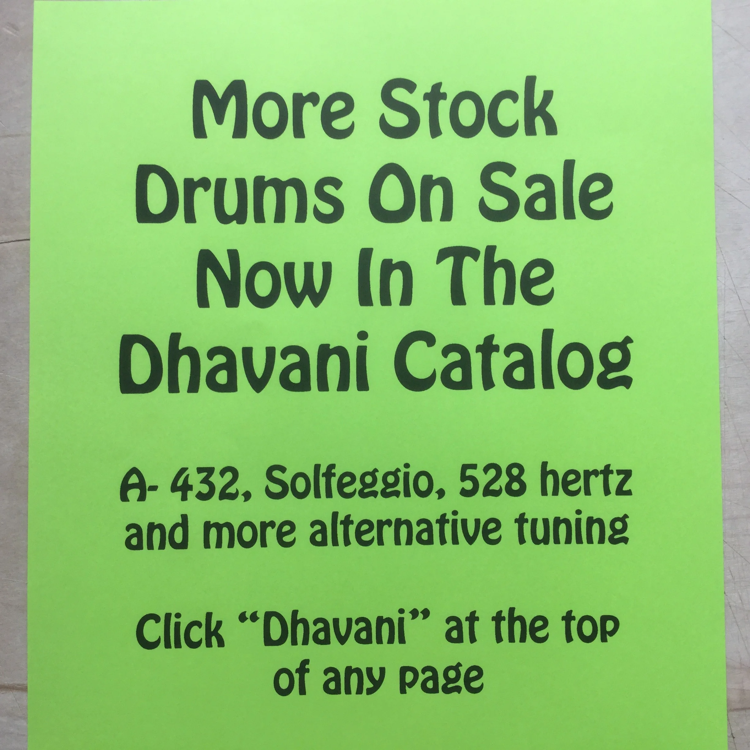 Find More Drums in the Dhavani Catalog