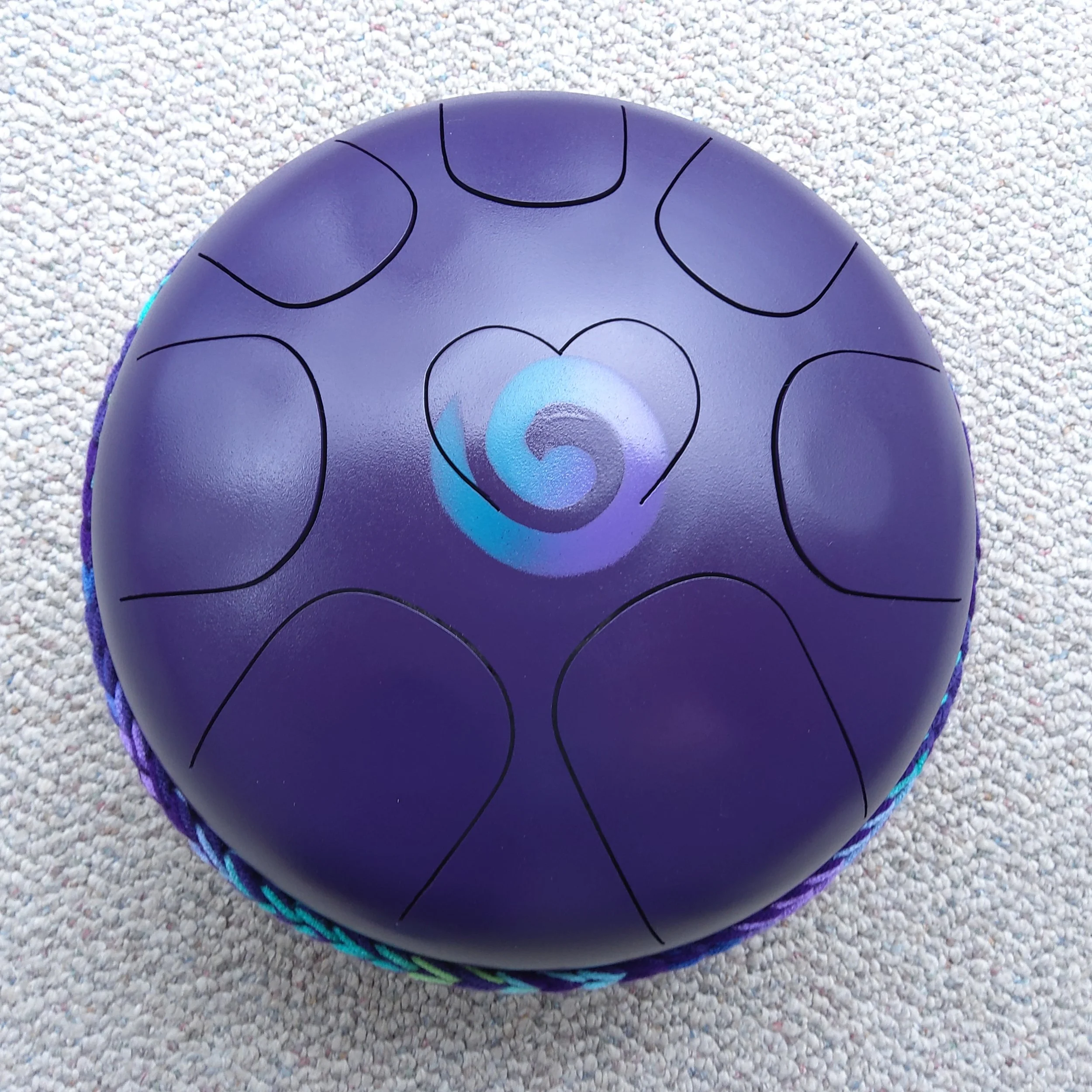 Cm Balance Moyo Drum -  Purple with Two Tone Energy Swirl