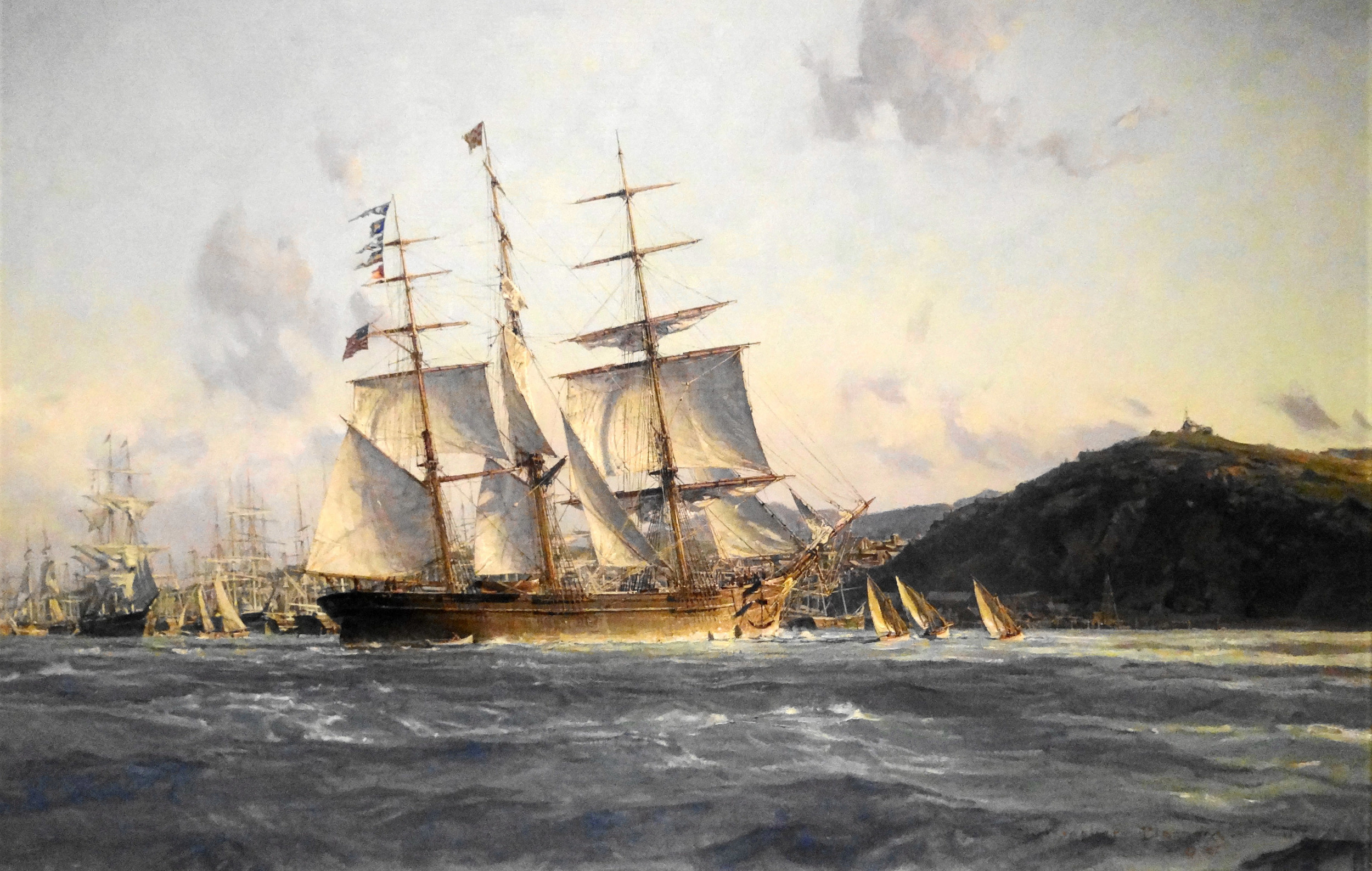 "Challenge", Rounding Up, Preparing to Anchor, San Francisco, 1854