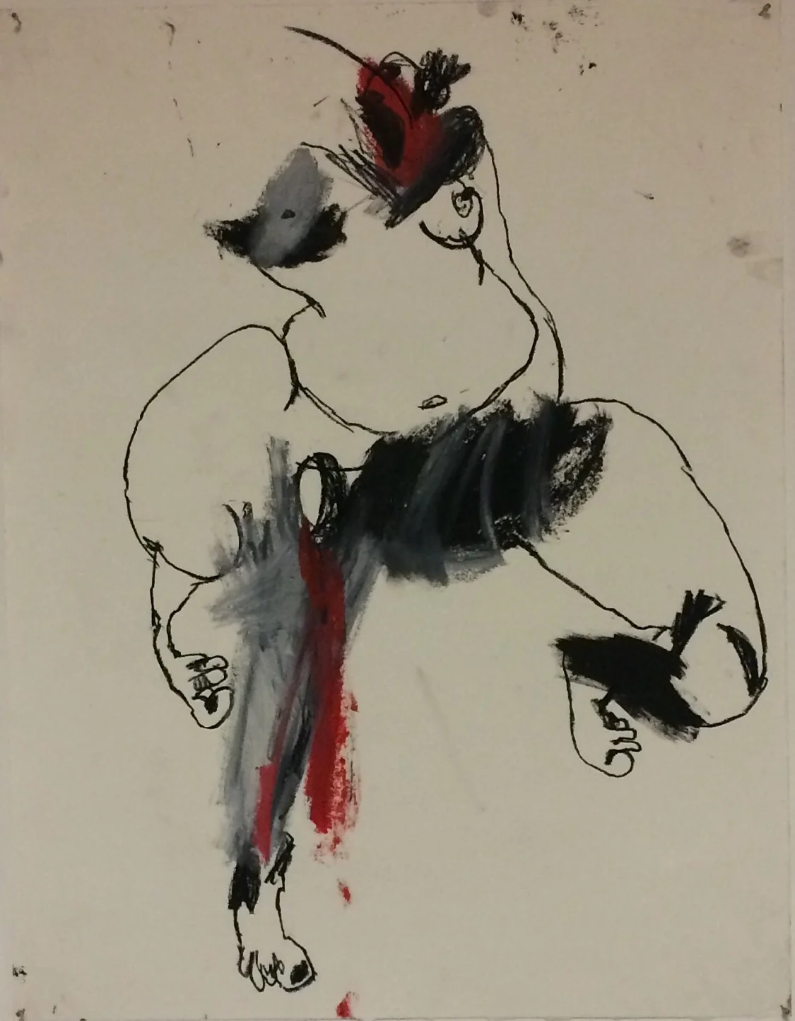   Greta Young Undo 24 x 18 inches Oilstick on paper  