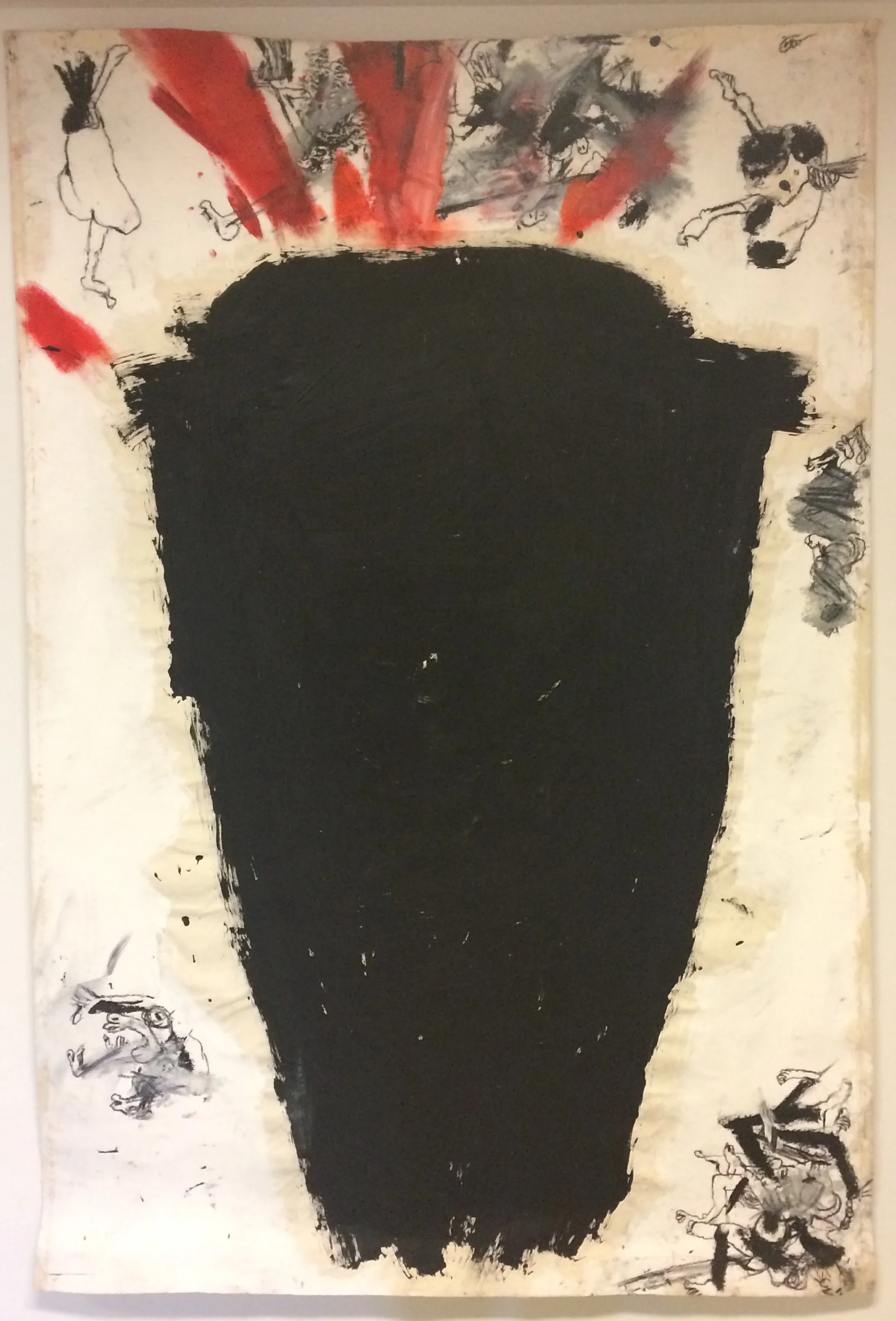   Greta Young Sillustani Red 83 x 54 inches Gesso, oil and oilstick on canvas  