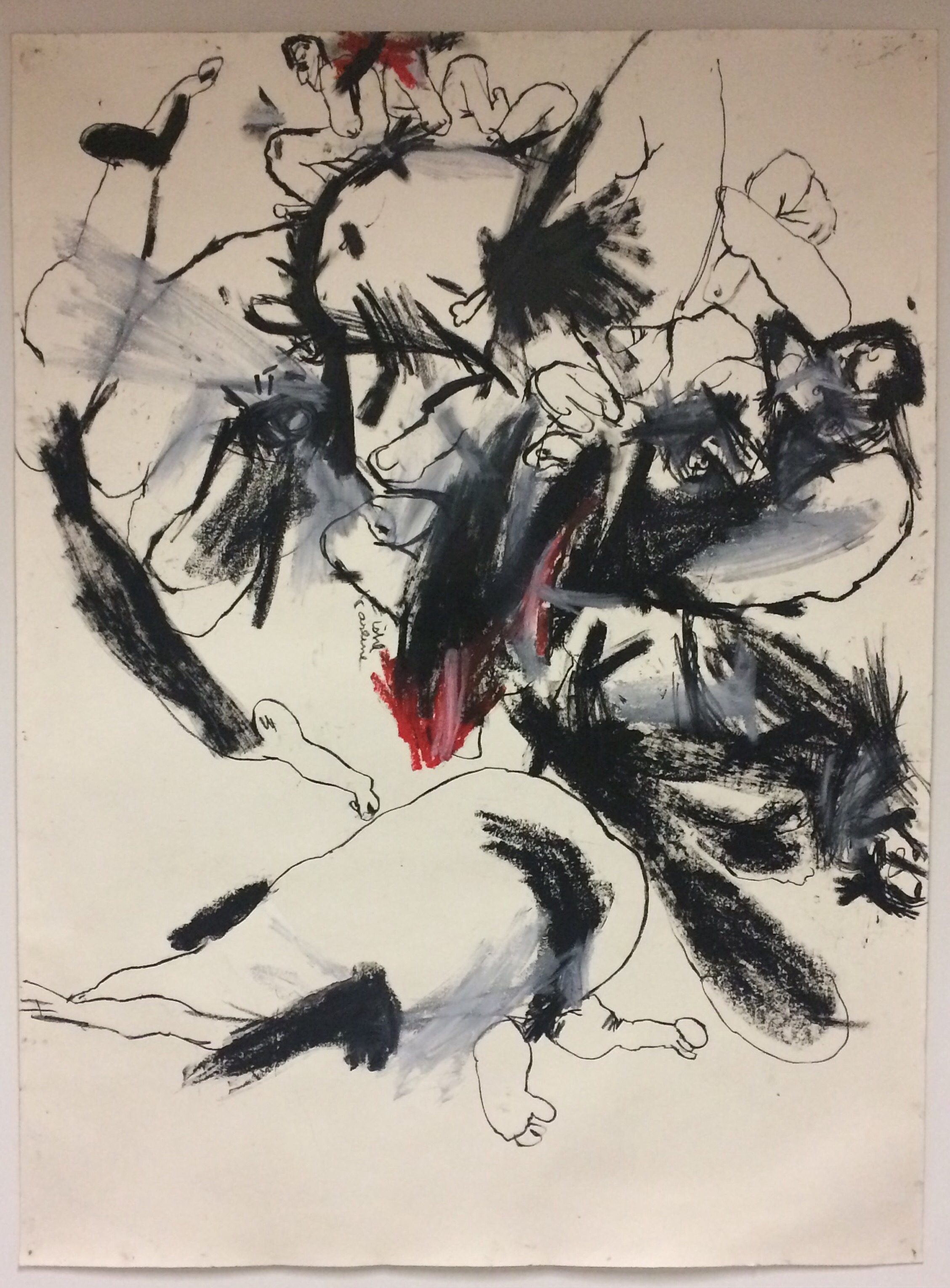   Greta Young Pile 66 x 48 inches Oilstick on paper   