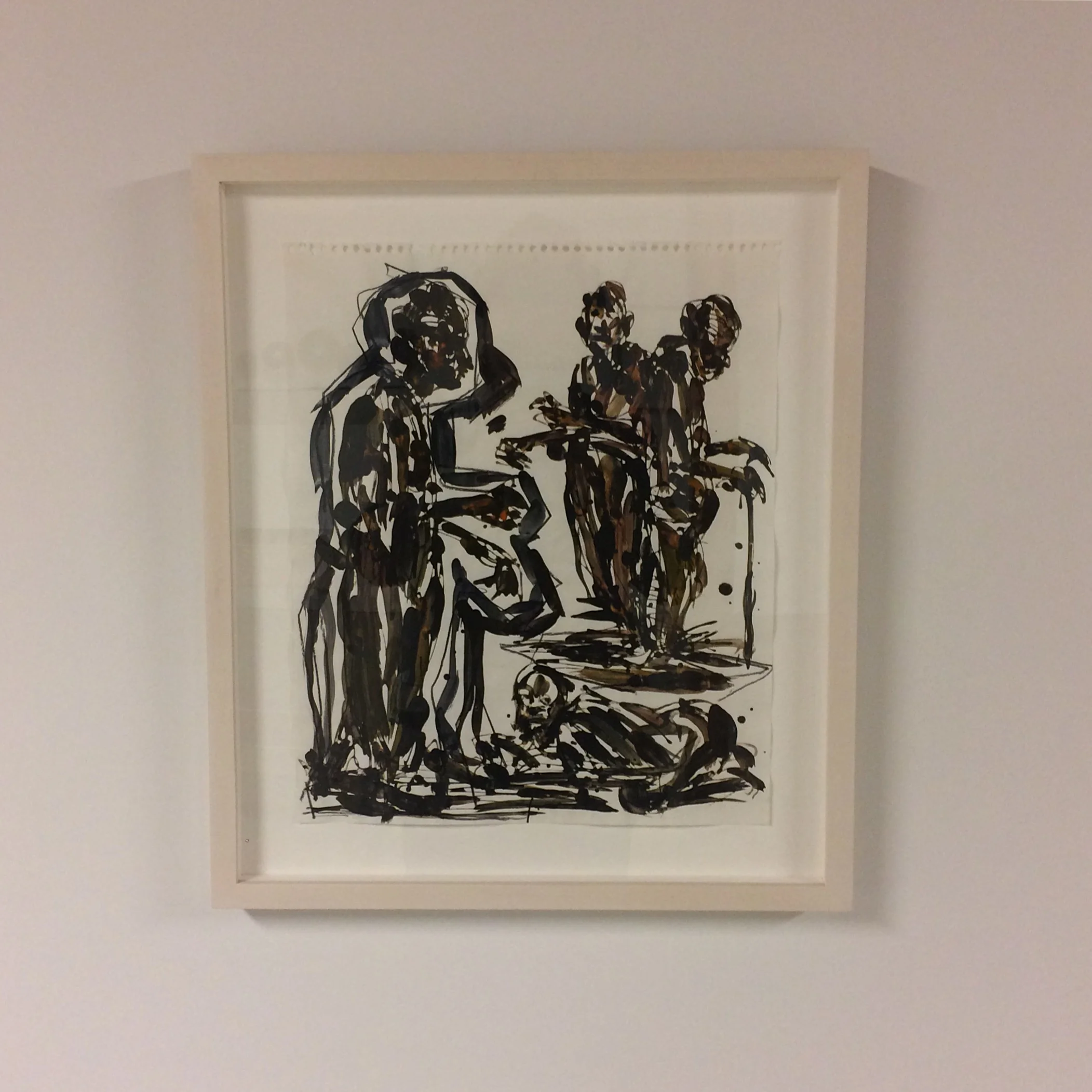  John Connell Human Figures II Iron Oxide and pigment on paper 16 x 14 inches 