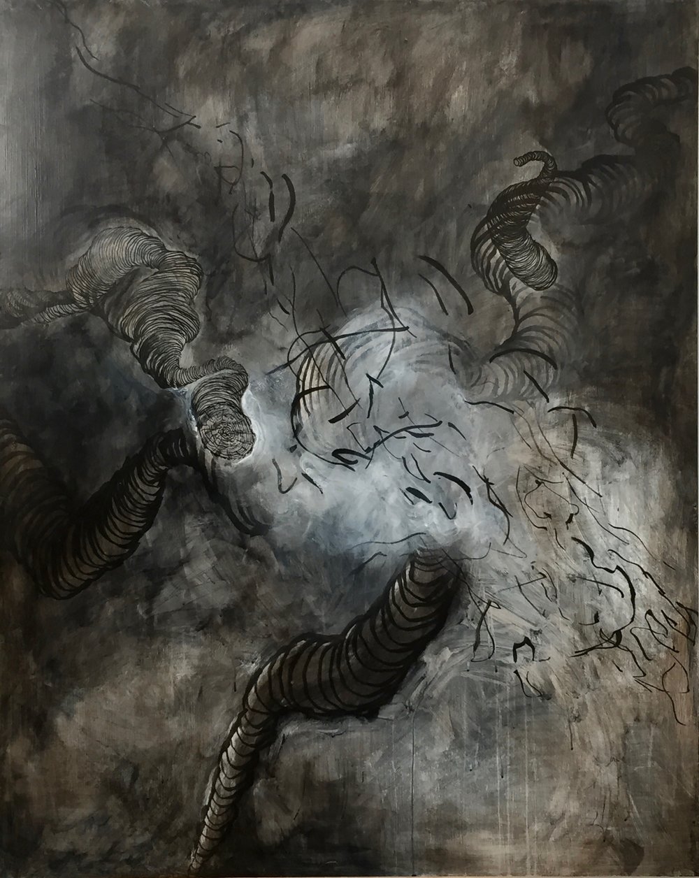 Timothy Nero Interrupted and Severed 60 x 48 inches Acrylic on panel