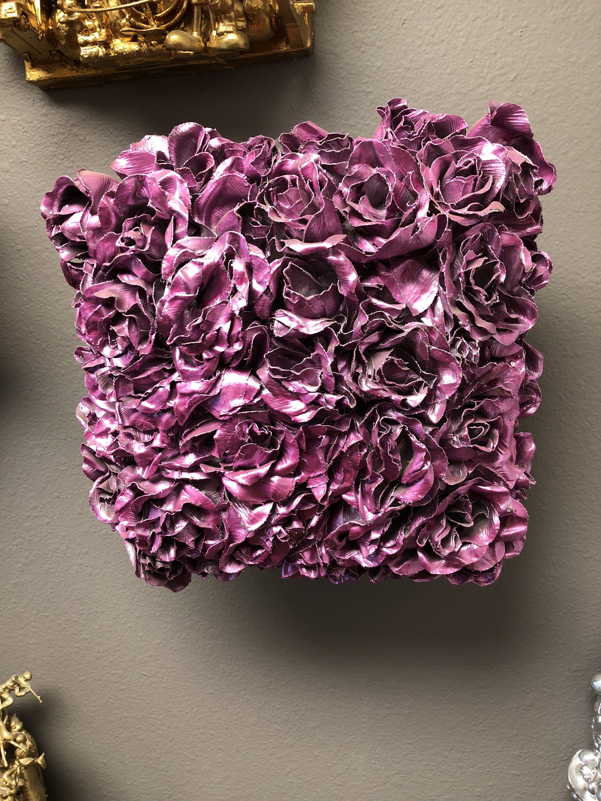  William Georgenes THESE ARE NOT ROSES III 12 x 12 x 7 1/2 inches  mixed media assemblage  005 