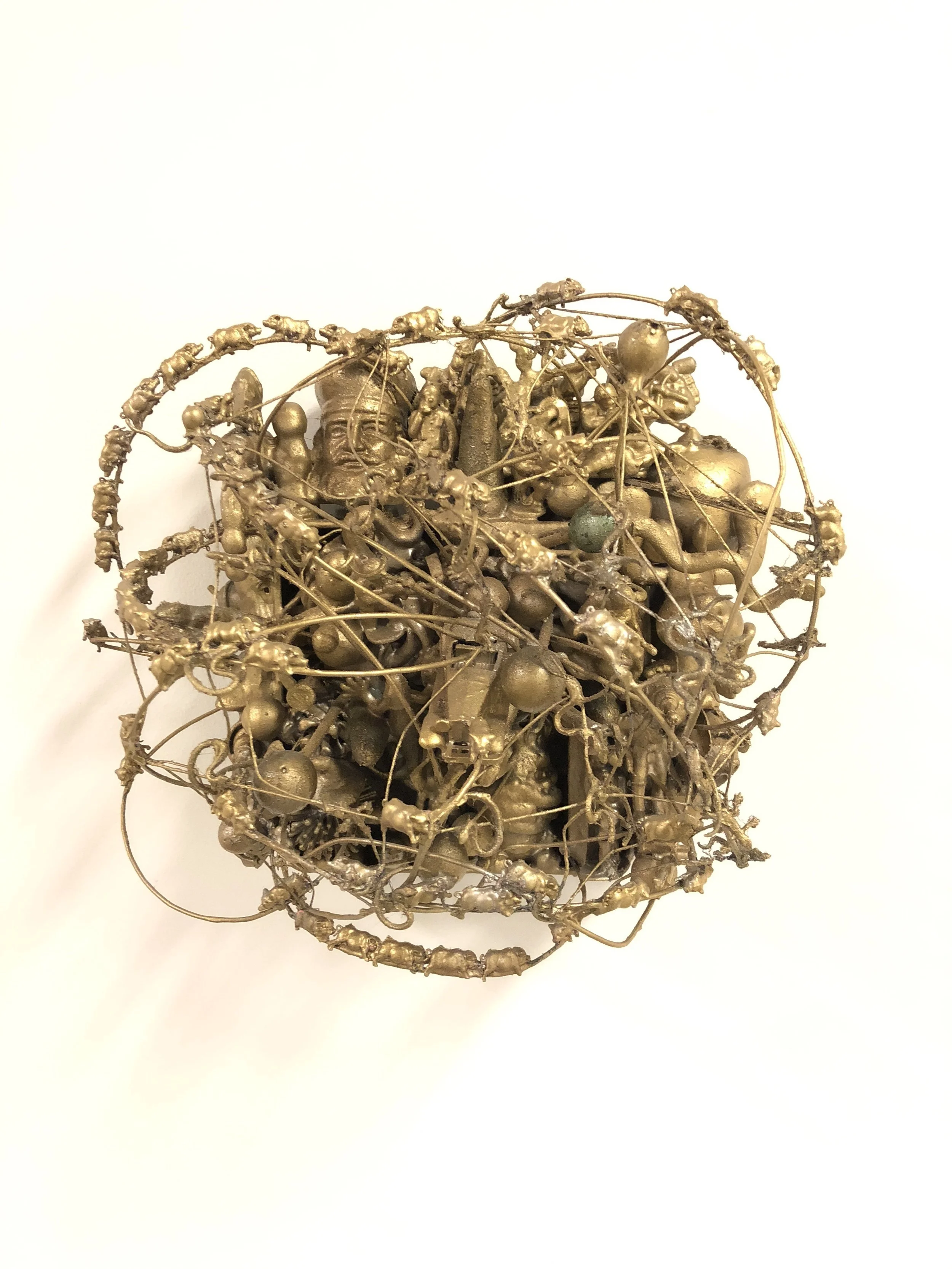  William Georgenes RETURN OF THE PIGS 8 x 10 x 10 inches mixed media assemblage  006 