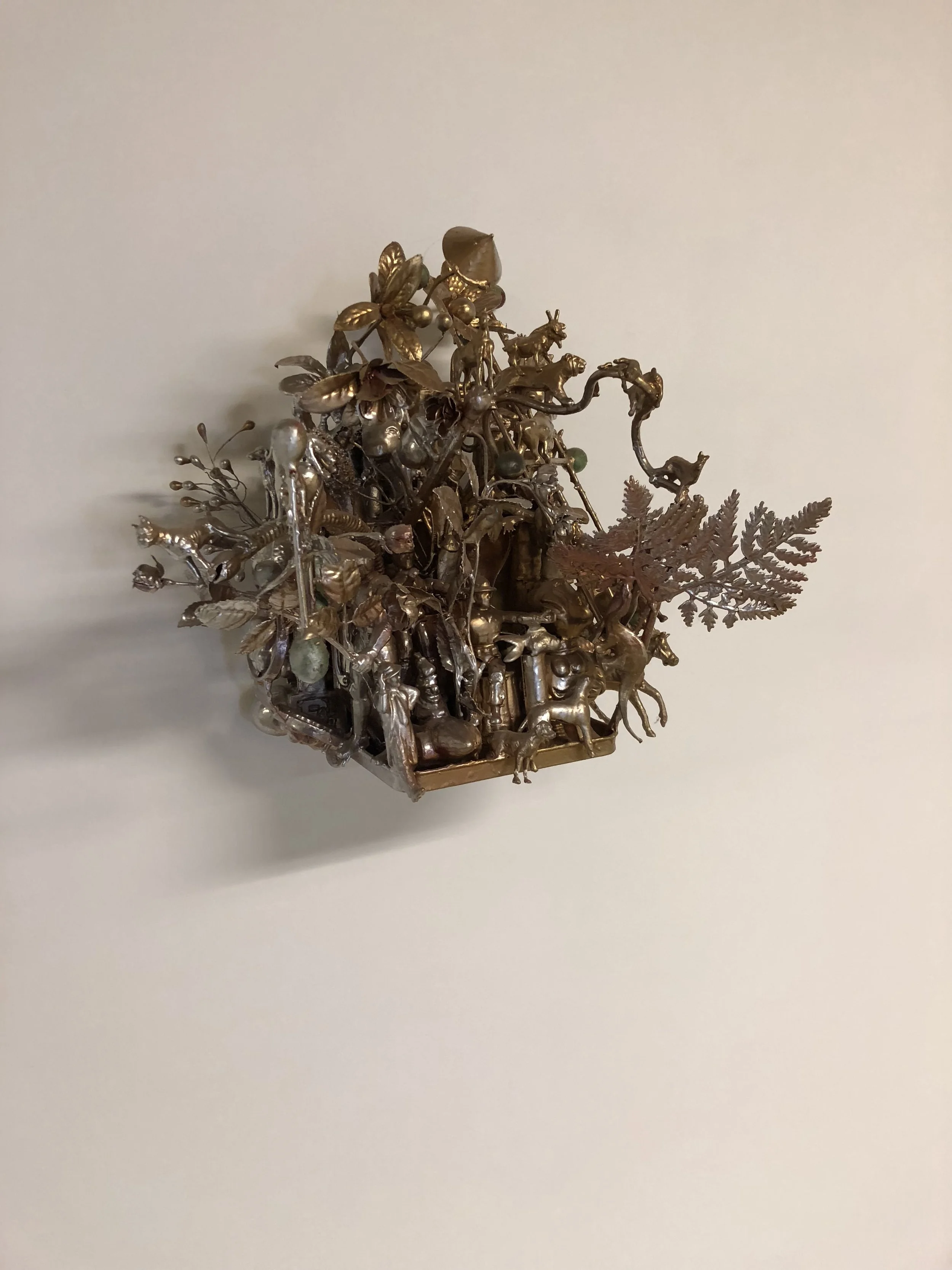 William Georgenes FLOAT FROM EDEN 15 x 12 1/2 x 9 inches mixed media assemblage 2007