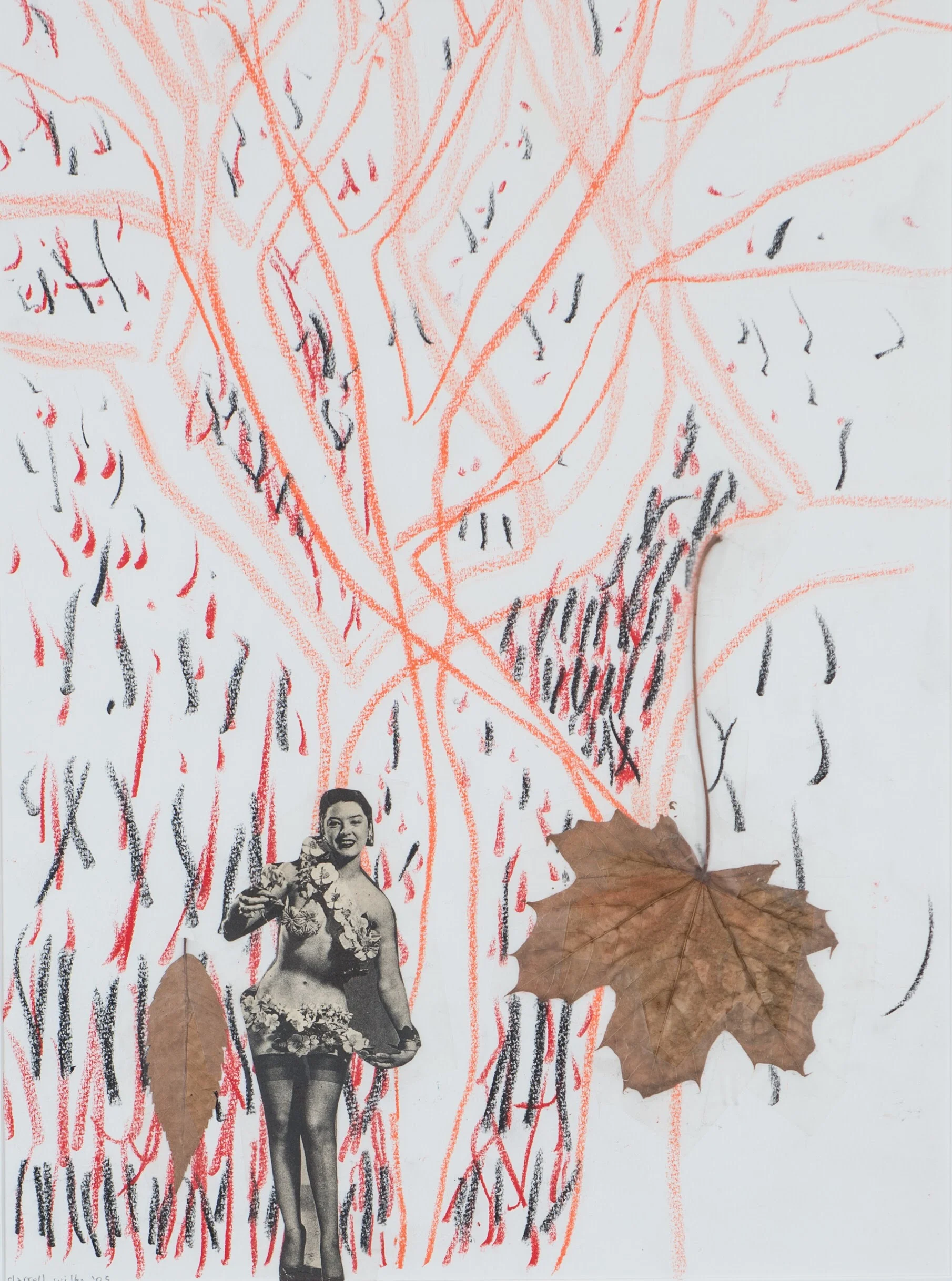  Darrell Wilks When Spirits Linger Mixed media collage on paper 15 x 20 inches 2005 