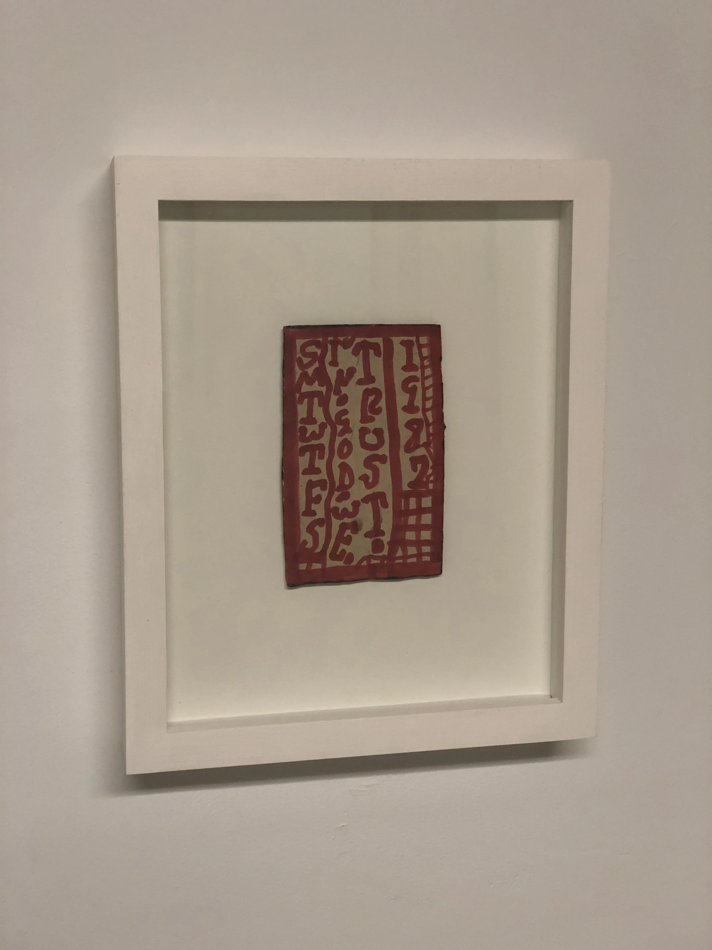 Z.B. Armstrong Untitled (doomsday calendar) White paint and marker on cardboard 4 ¾ x 3 ¼ inches 1987