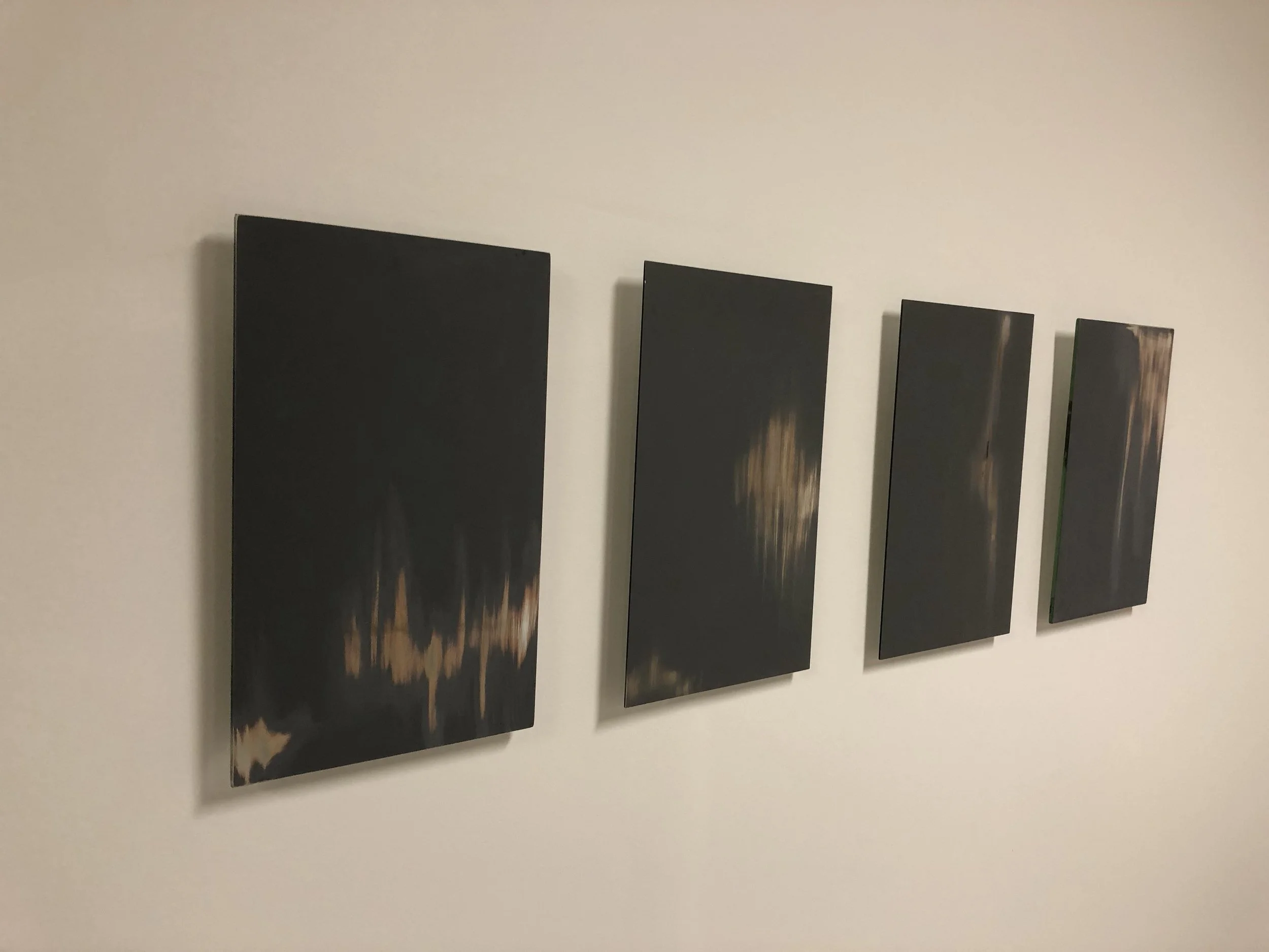  Ilona Pachler 4 Refraction Mirrors Scratched Mirrors 10 x 16 inches ea. 2018    