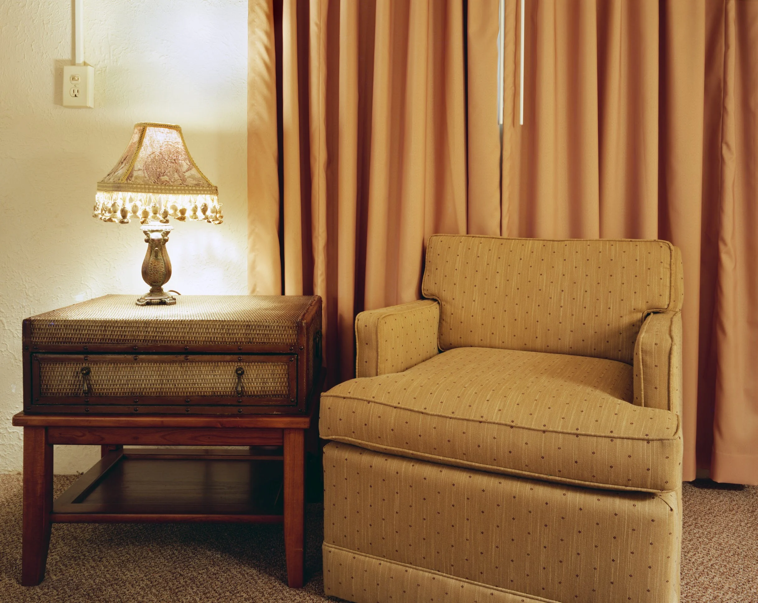  Eric Cousineau Chair and Lamp, Room 1153 1 / 20 From American Motel Archival pigment print 17 x 22 inches 2010    