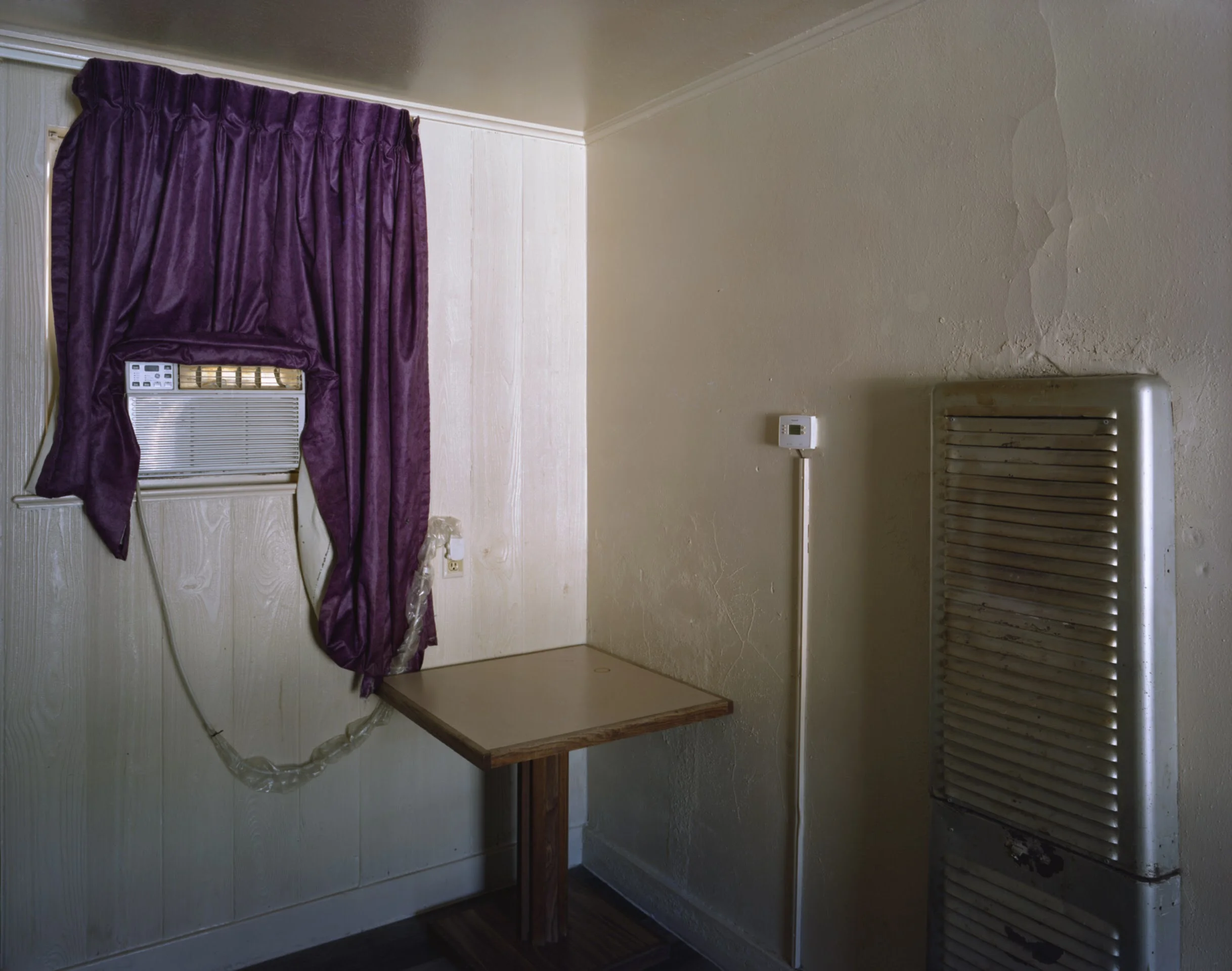  Eric Cousineau Purple curtain, Room 42 1 / 20 From American Motel Archival pigment print 17 x 22 inches 2017    