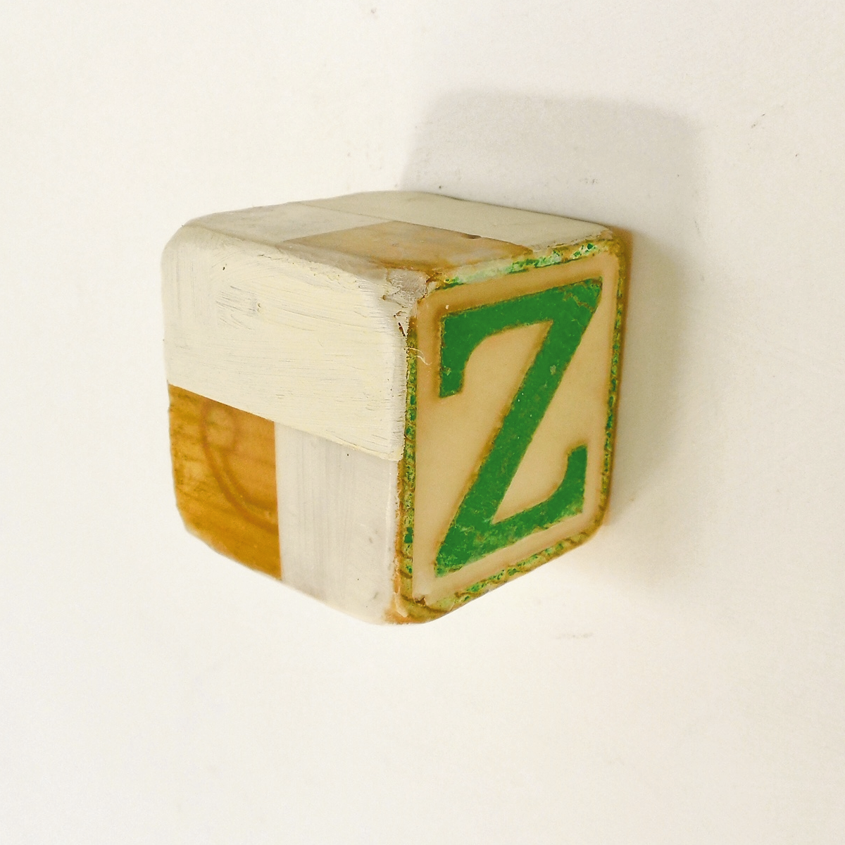 Stuart Arends Kid Block #23 Oil and Wax on Found Wood 1 ¾ x 1 ¾ x 1 ¾ inches 2014