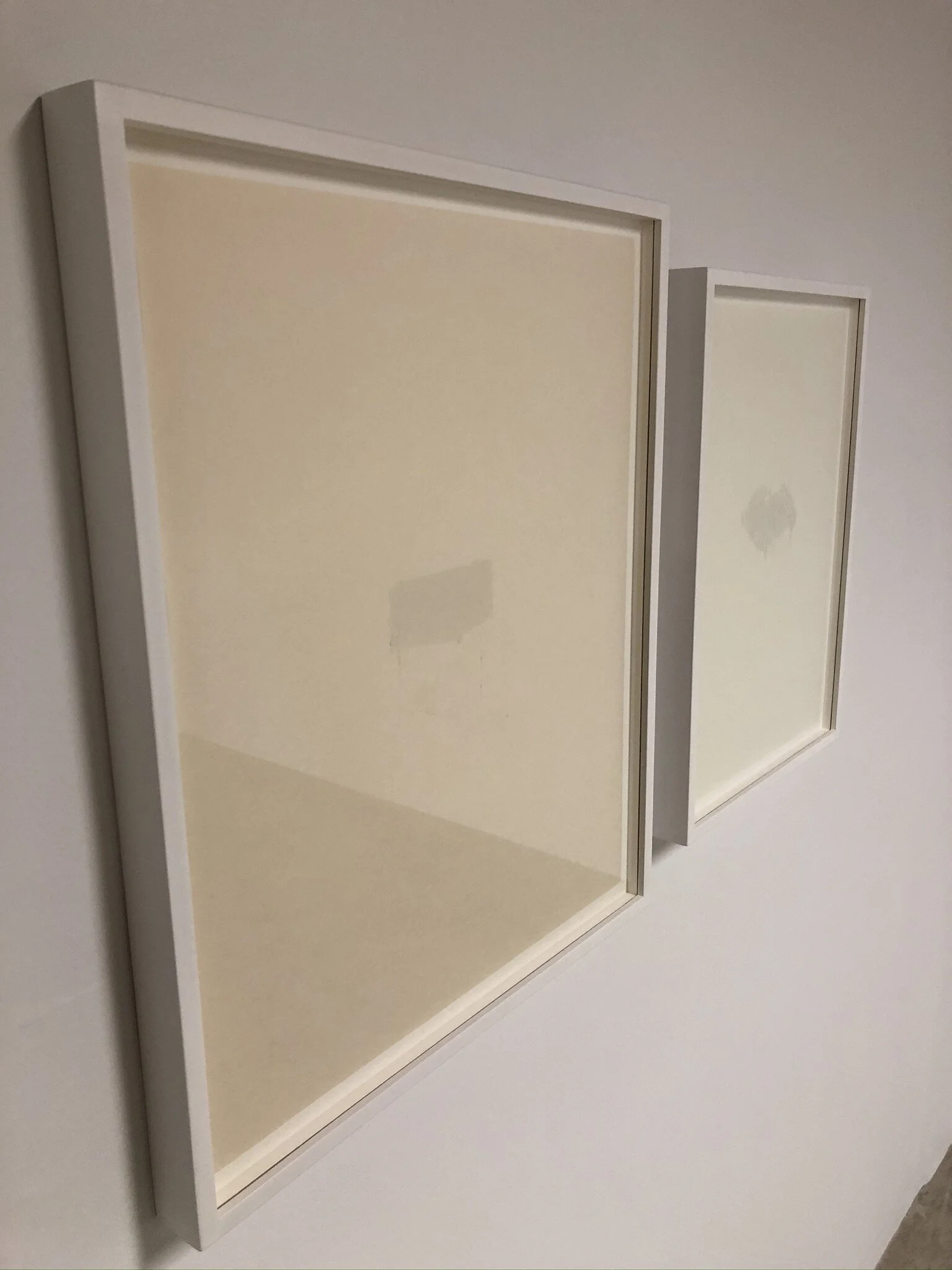  Michael Diaz Untitled Oilstick and Japanese handmade paper 18 ⅛ x 22 ⅛ inches 2019  Michael Diaz Untitled Oilstick and Japanese handmade paper 13 ⅞ x 19 ¼ inches 2019    