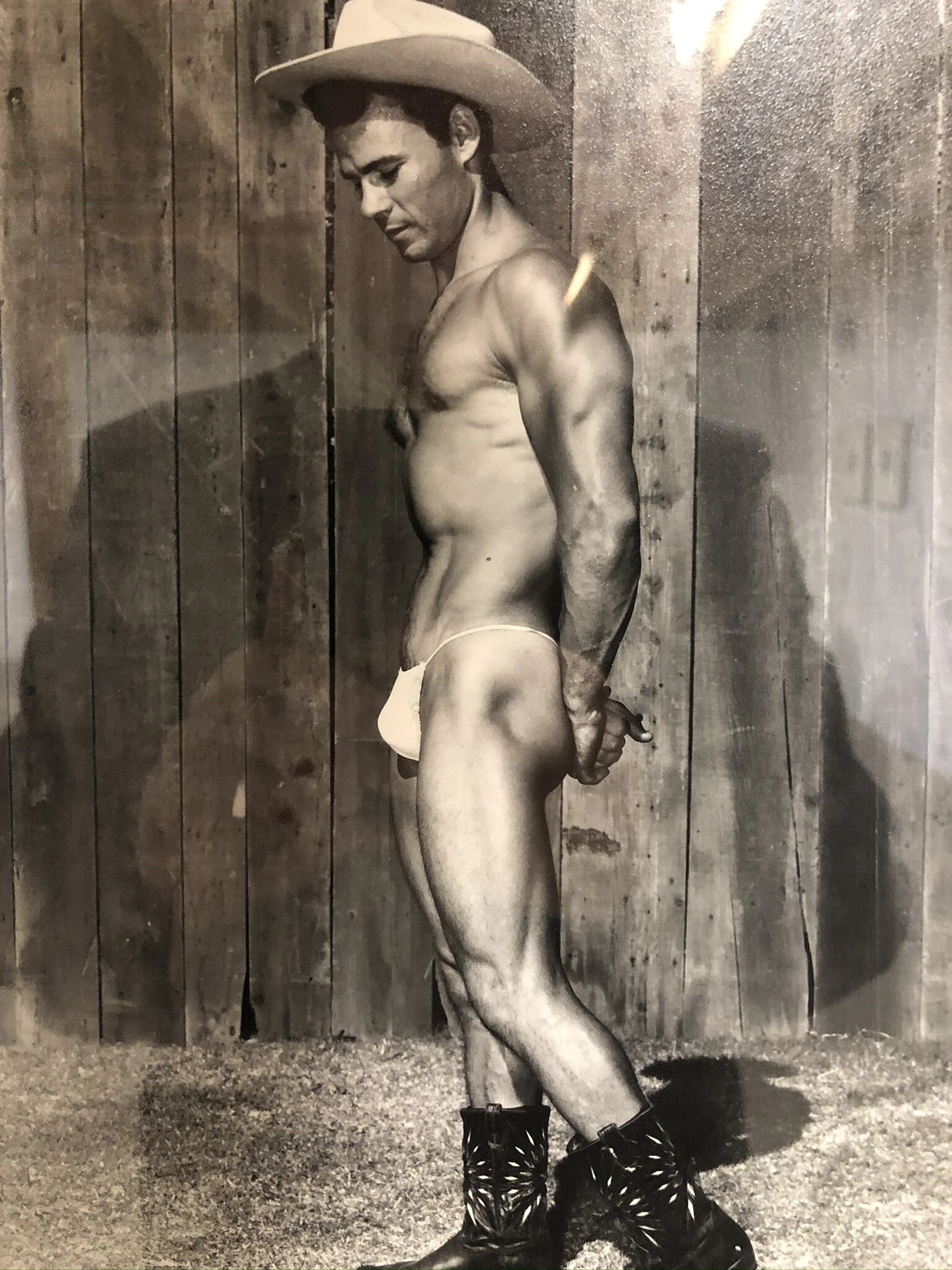  Bruce of Los Angeles  Untitled  Photograph   Posing Strap Era (c. 1950’s)   7 ½ x 9 ½ inches     