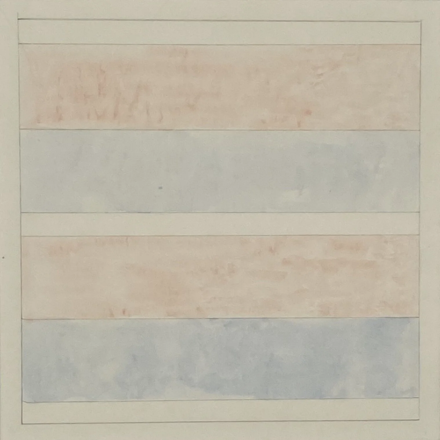  Agnes Martin ca. 1995 image size: 9 x 9 inches ink, paint, and graphite on paper 