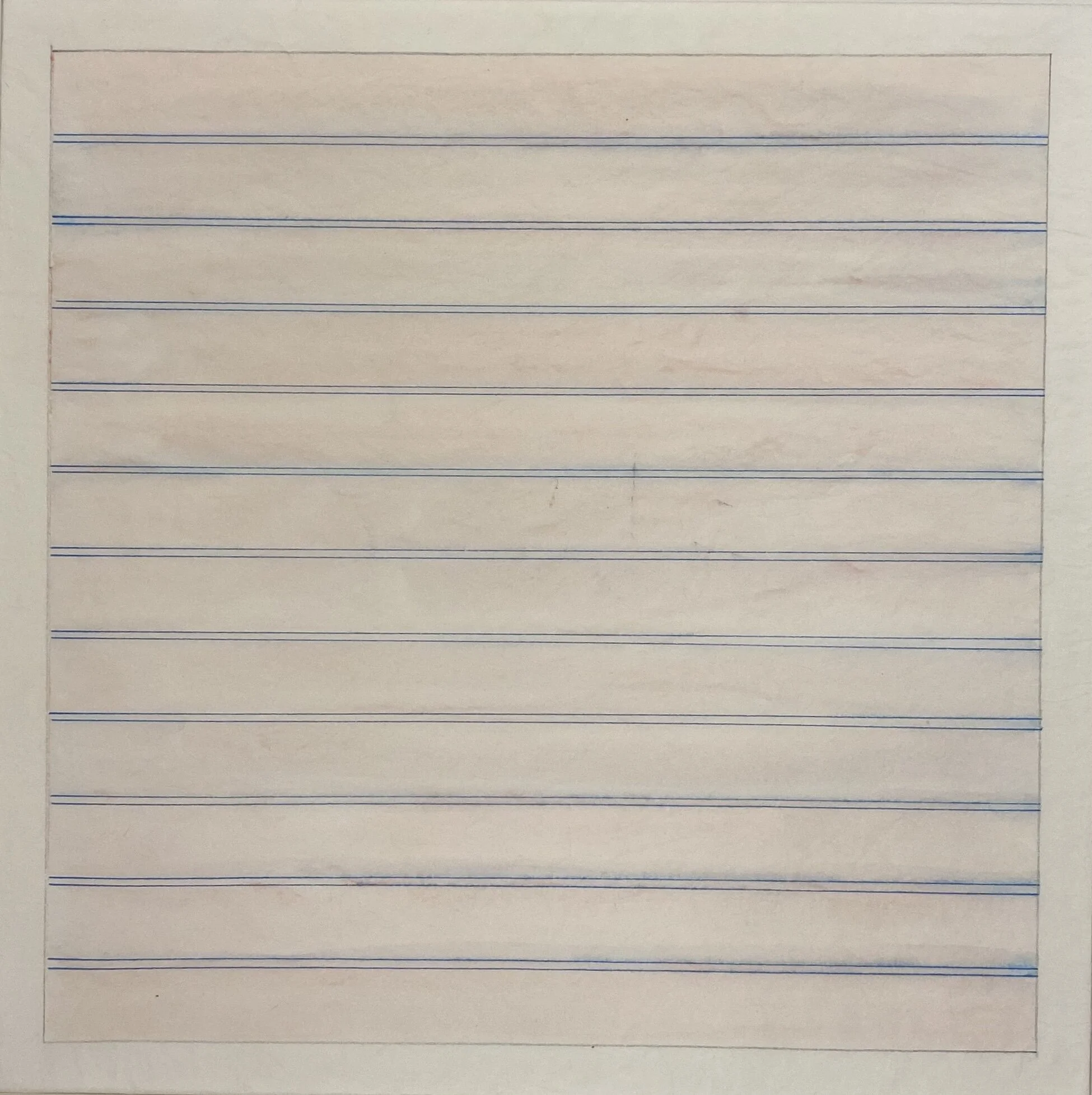  Agnes Martin ca. 1995 image size: 9 x 9 inches ink, paint, and graphite on paper 