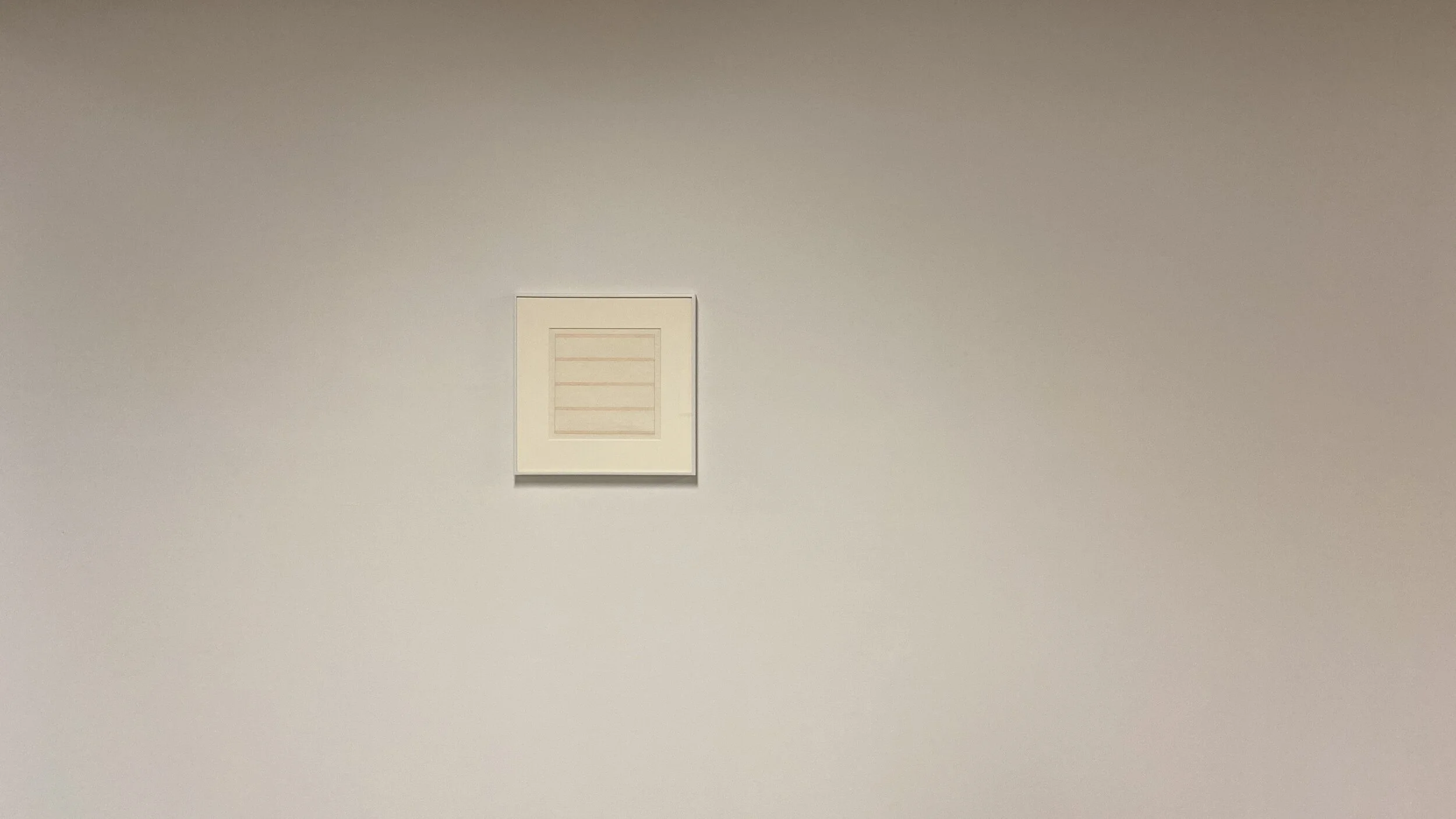  Agnes Martin ca. 1995 image size: 9 x 9 inches ink, paint, and graphite on paper 