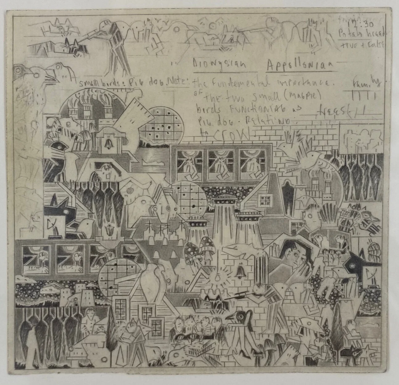  Marc Baseman   April  2013  4 x 4 inches   Graphite and dry pigment on paper     