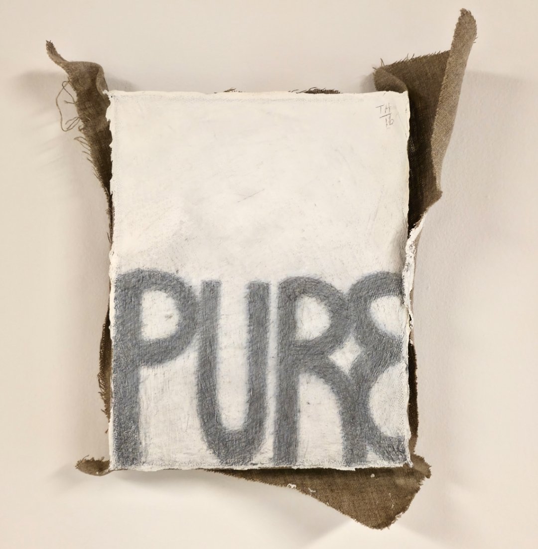  Allan Graham \ Toadhouse&nbsp; PURE 2016 13 x 12 inches (irregular)&nbsp; Graphite and oil on canvas    