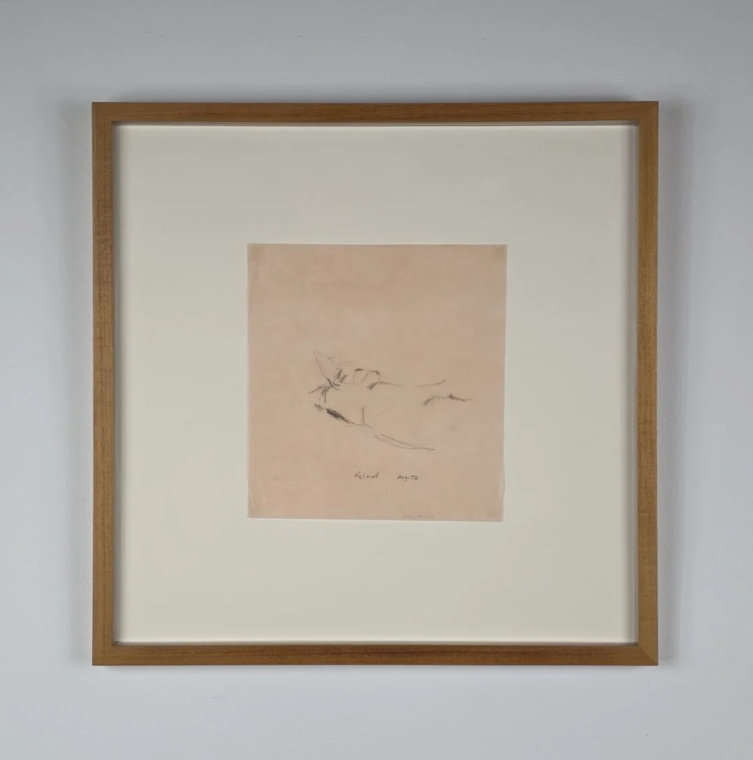  Wes Mills Helmet August 1992 7 ¼ x 7 ⅞ inches graphite on tissue paper 