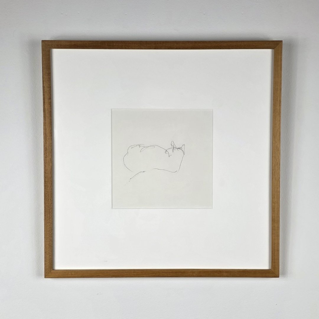  Wes Mills untitled, (cat drawing) 1996 6 x 6 ½ inches ink on paper 