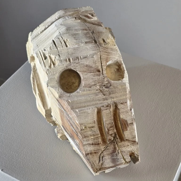  Marc Baseman ghost dog 2026 10 x 5 x 4 inches Cedar and ash   