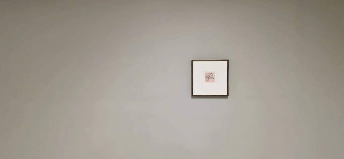  Marc Baseman departure&nbsp; 2025 3 x 3 inches Graphite and pink ground on Bristol board&nbsp;    