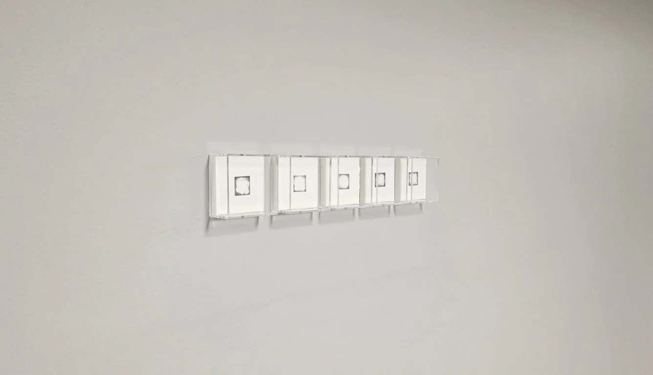  Christine Taylor Patten 942, 943, 944, 945, 946 AD 1997 to 2000 3 ½ x 3 ½ inches ea.&nbsp; Crowquill, ink, paper    