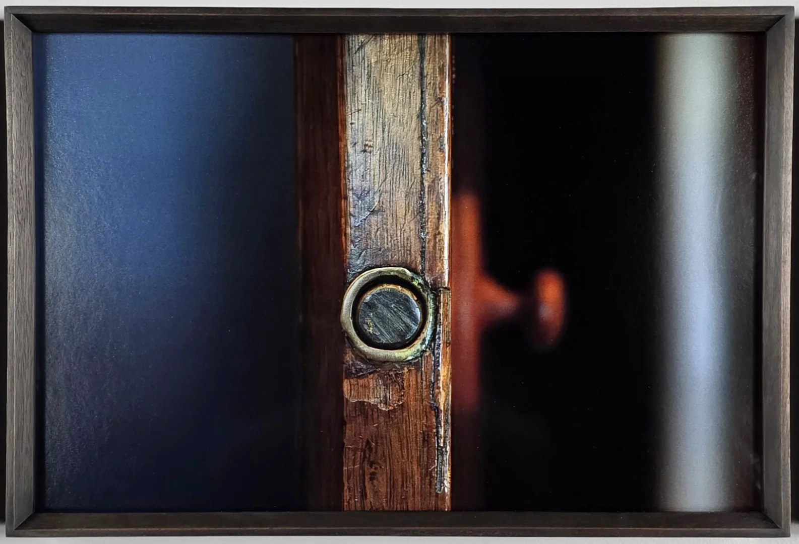  Kate Joyce Watt or Fall, Door, Autumn, Fallingwater 2026 12 x 18 inches (30.48cm. x 45.72 cm.) Archival pigment print, mounted on acid free board | Edition 1/3 Custom walnut frame with ink wash, museum glass 