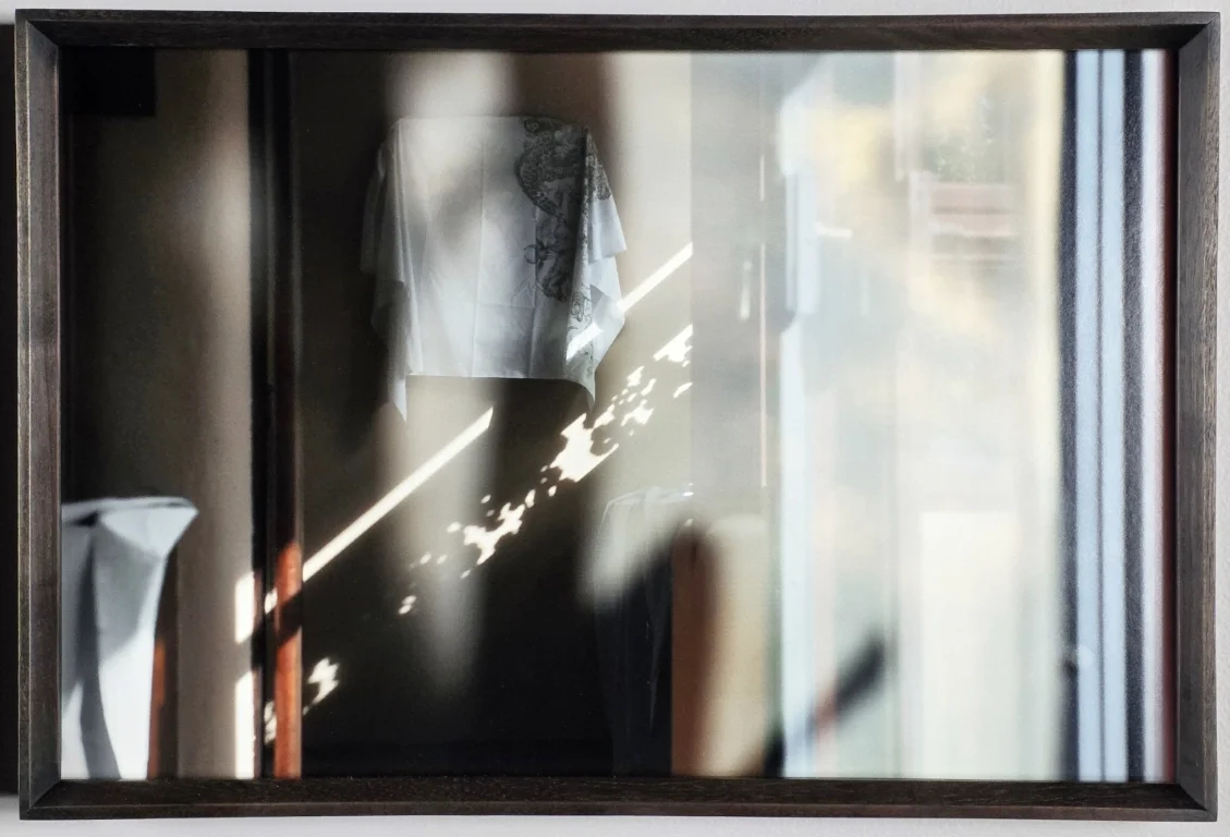  Kate Joyce Watt or Fall, Window, Winter, Fallingwater 2026 12 x 18 inches (30.48cm. x 45.72 cm.) Archival pigment print, mounted on acid free board | Edition 1/3 Custom walnut frame with ink wash, museum glass 