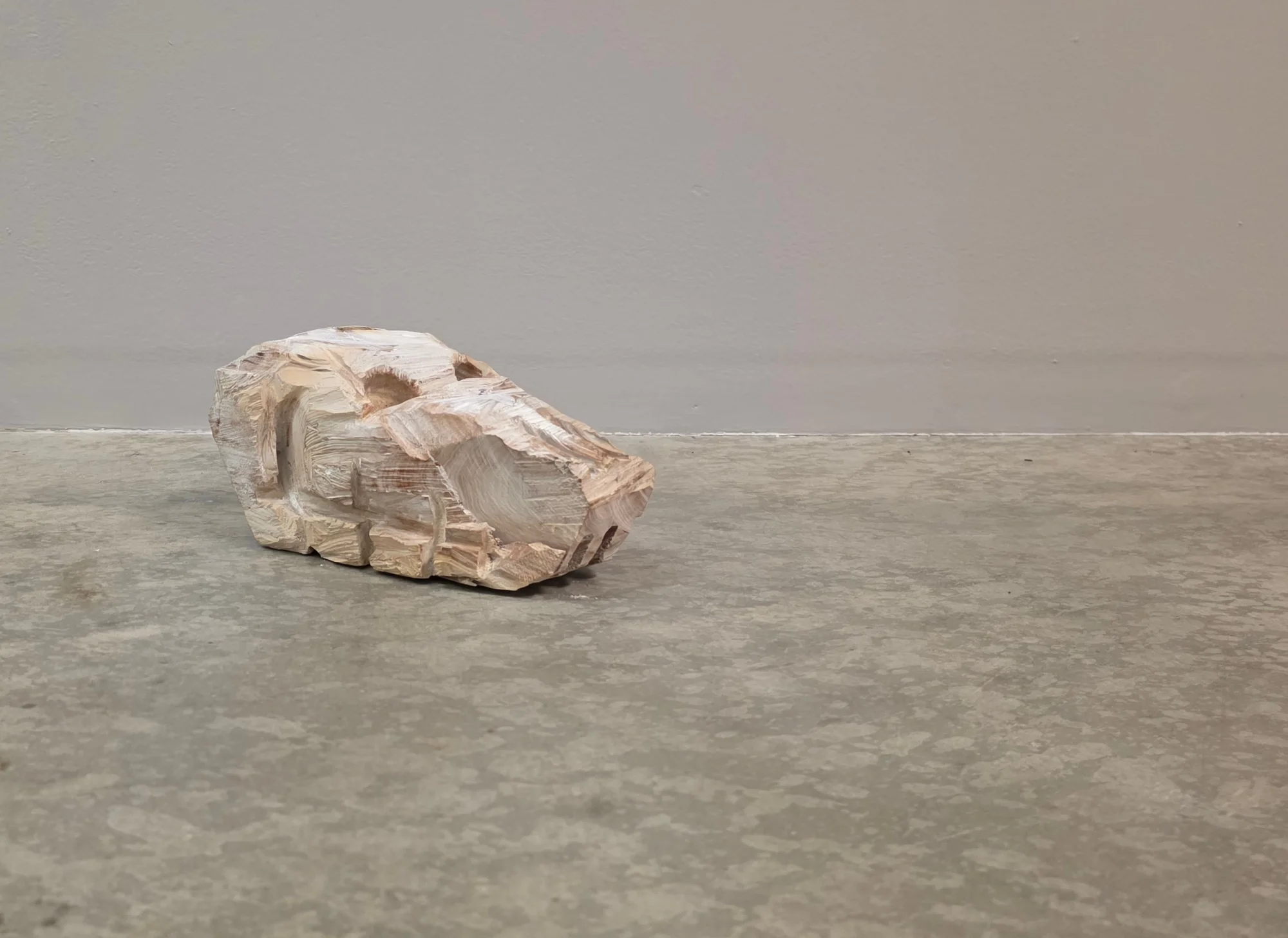  Marc Baseman ghost dog 2026 4 ½ x 6 ½ x 9 ⅝ inches cedar and ash    