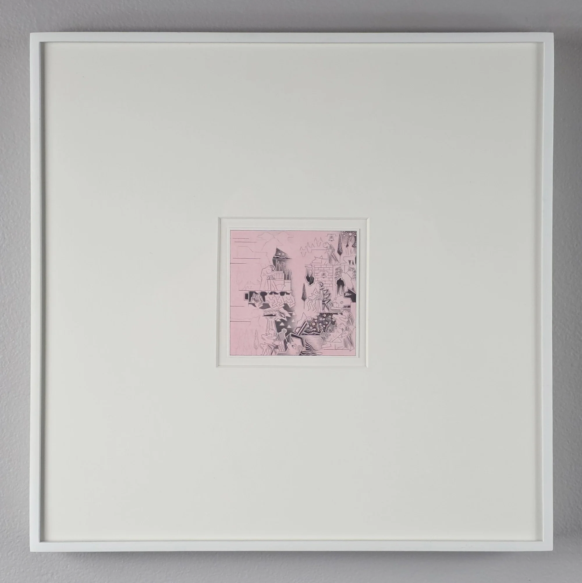  Marc Baseman heaventree 2026 3 x 3 inches graphite and pink ground on paper 