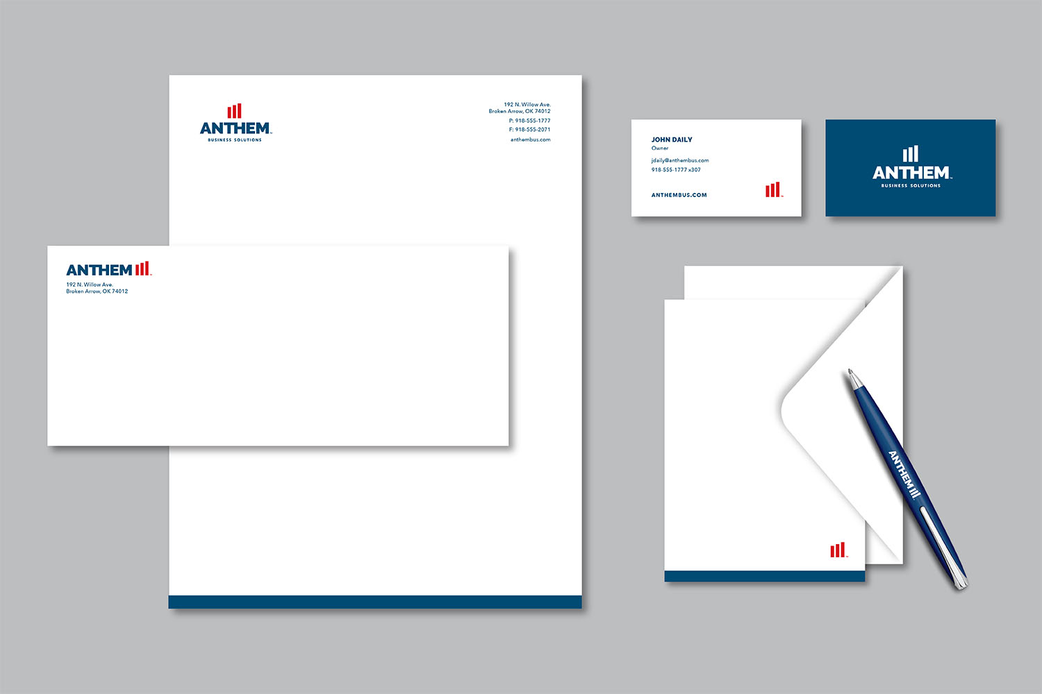 Corporate identity for Anthem Business Solutions.