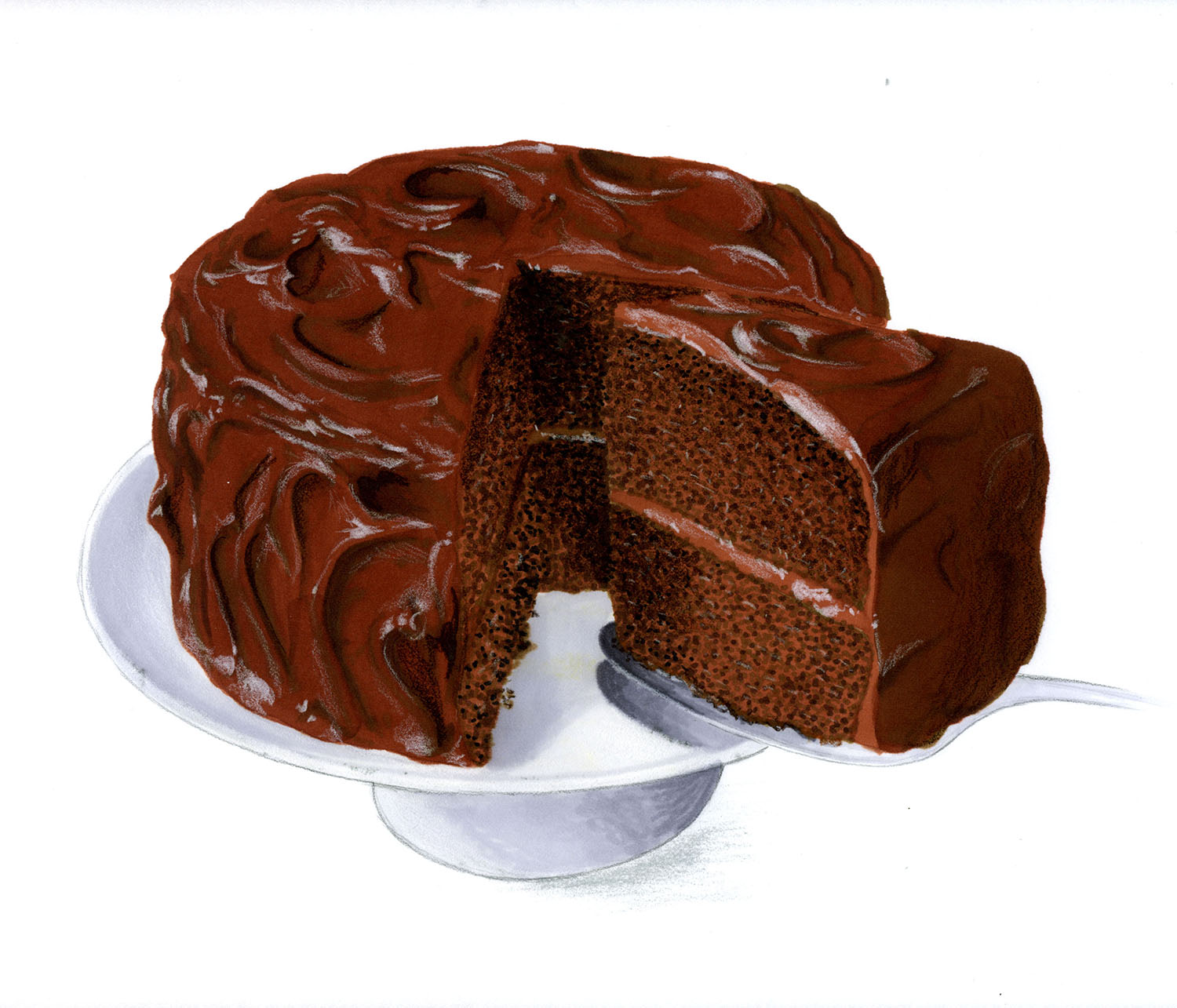 Chocolate Cake Illustration