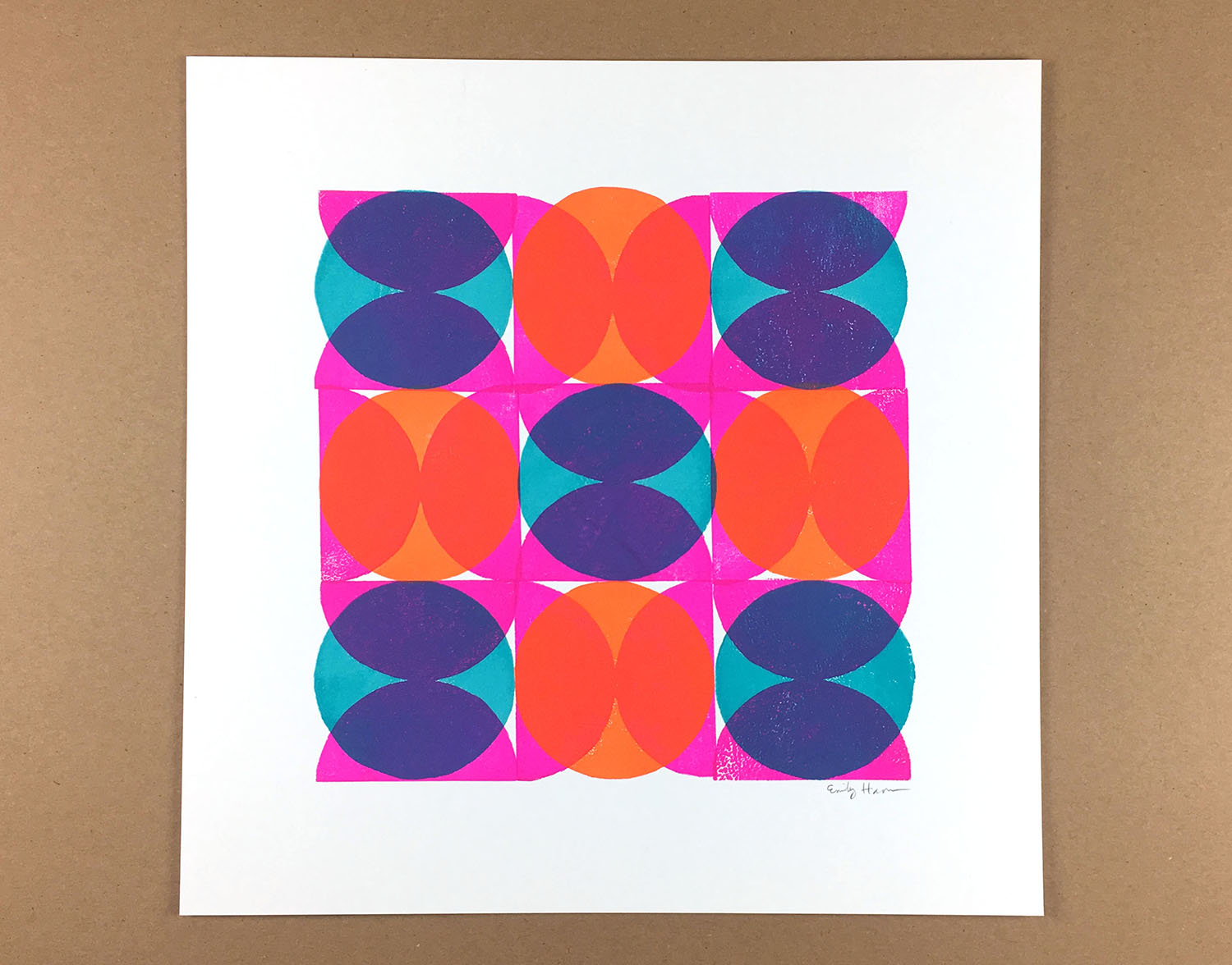 Geometric Block Print