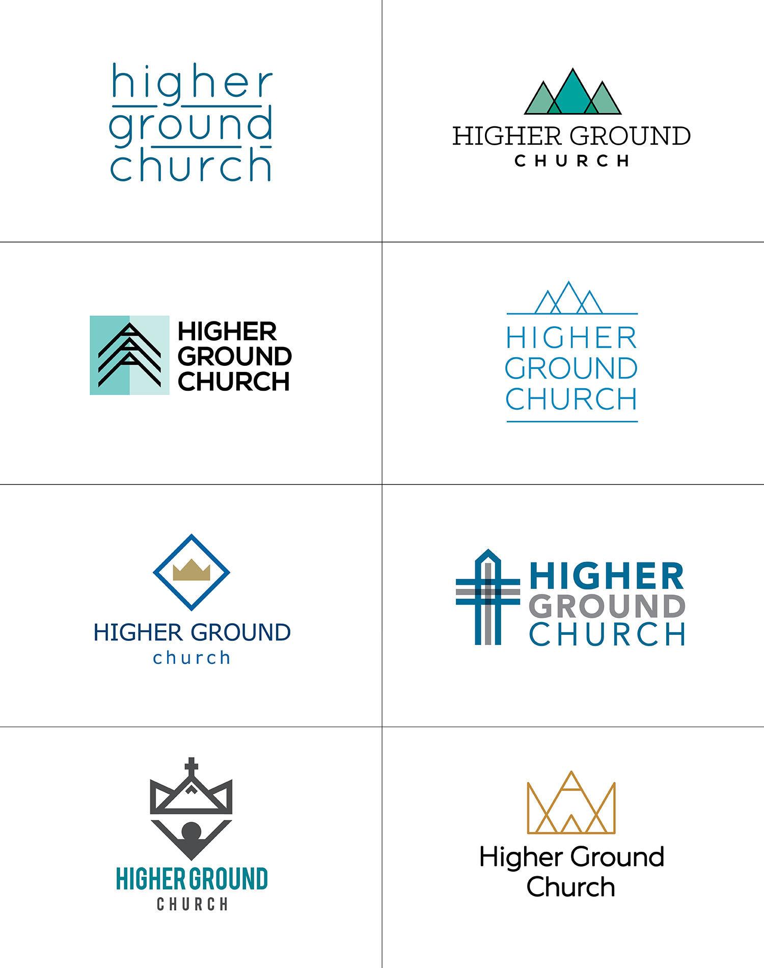 Higher Ground Church Logo Options