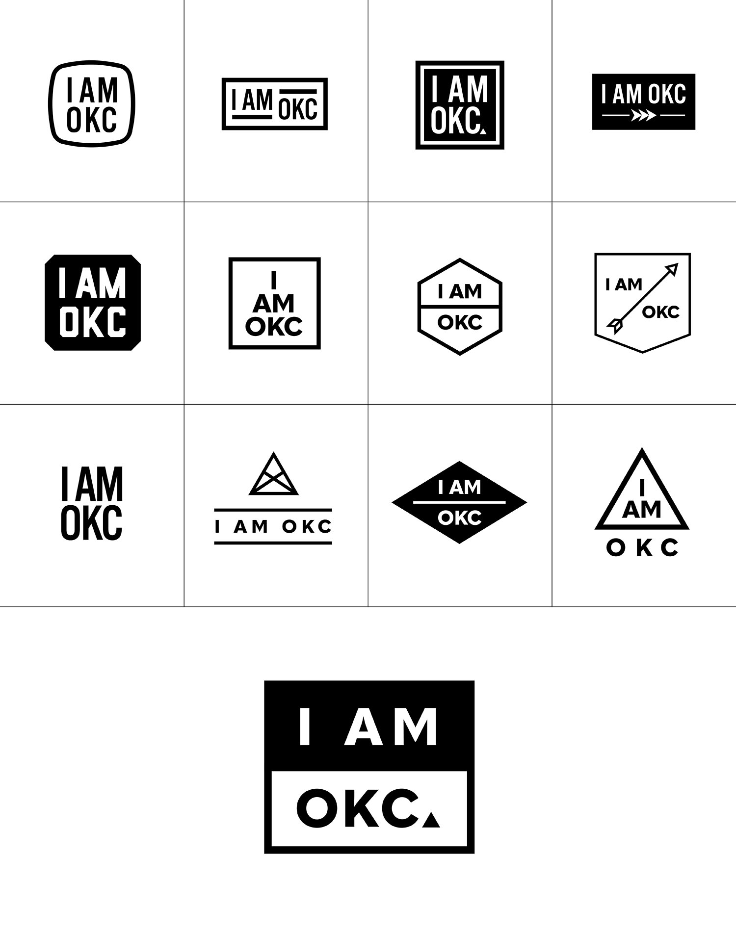I Am Okc Logo Options