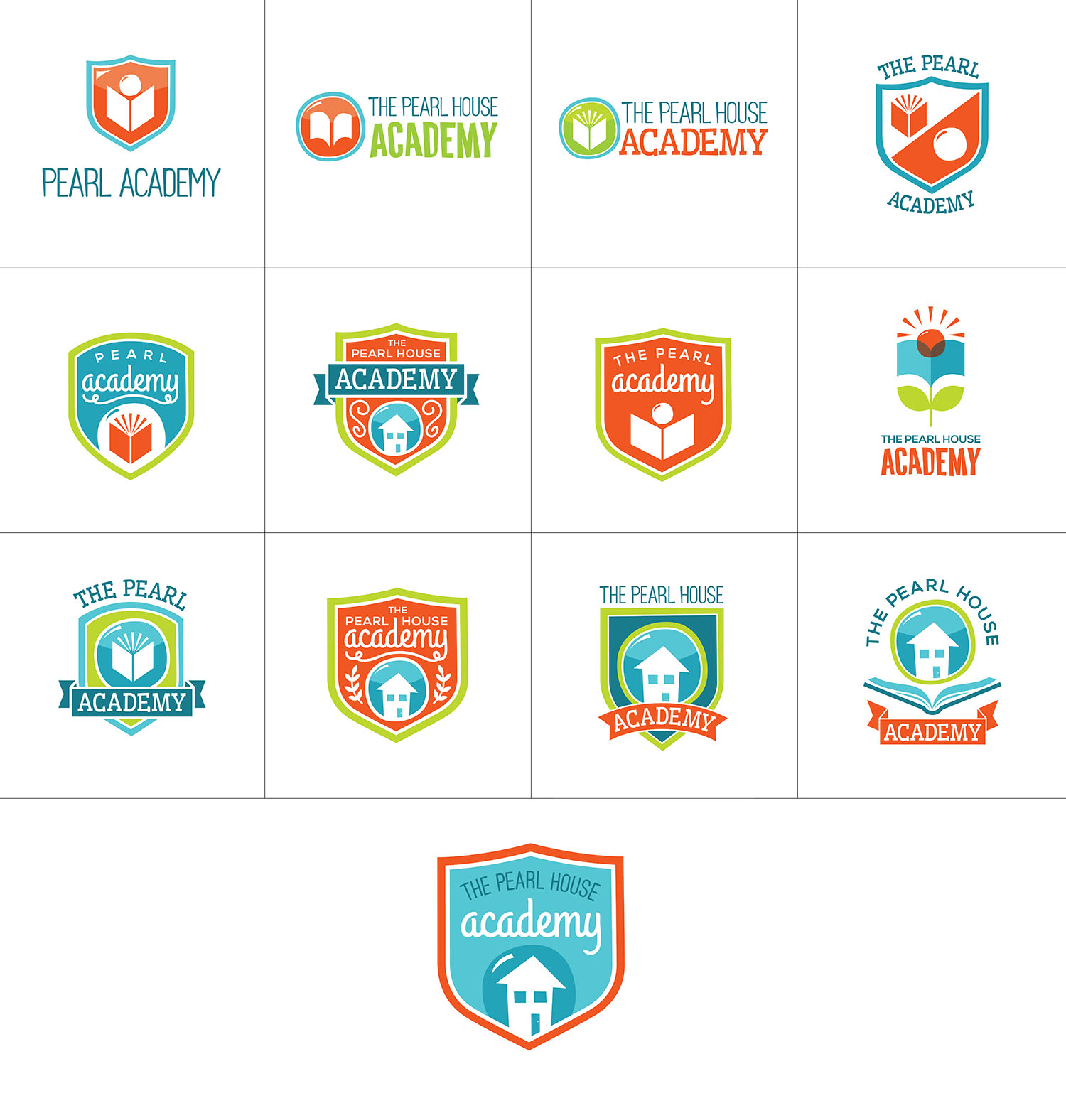 The Pearl House Academy Logo Options