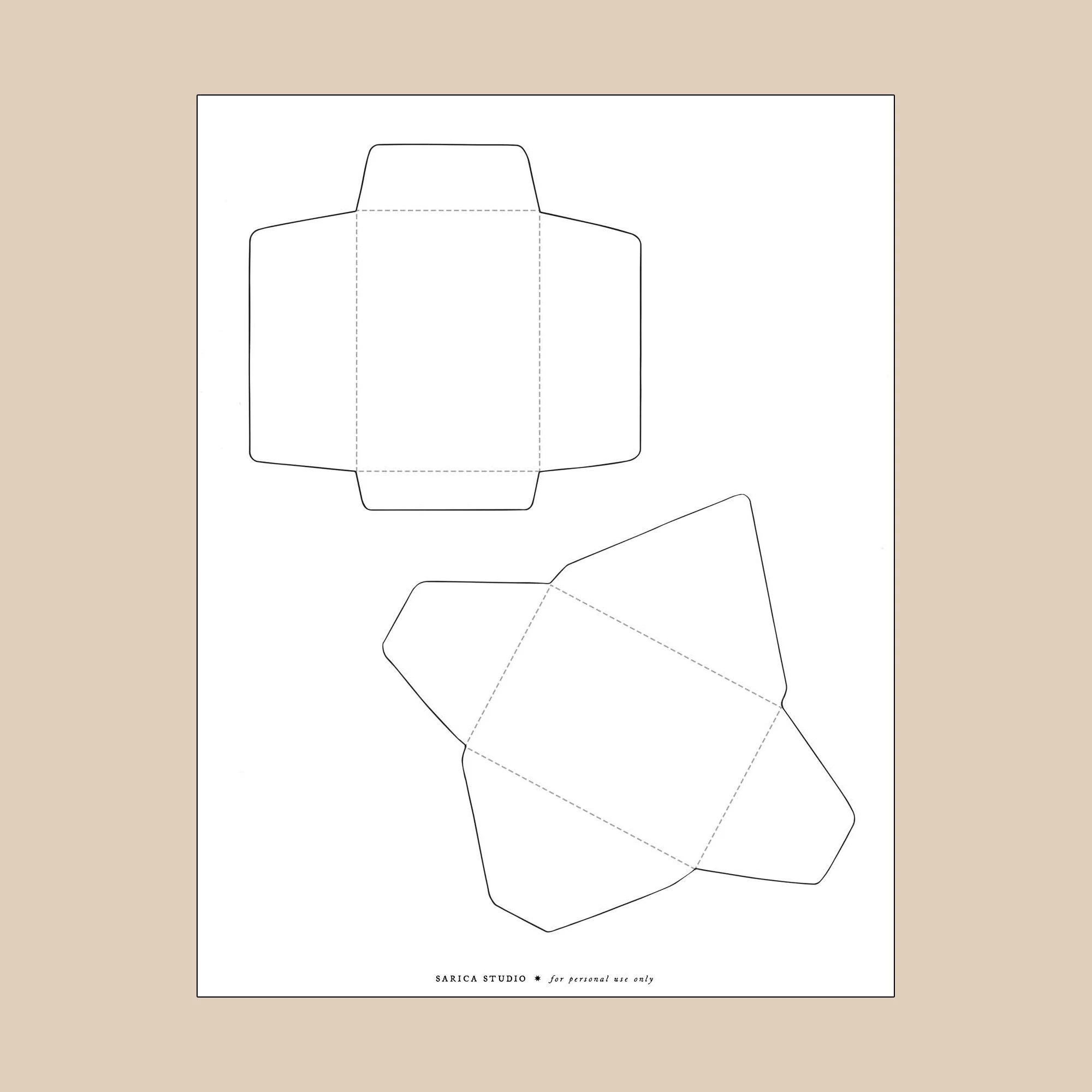 Free Mini Envelope Template Printable — Sarica Studio